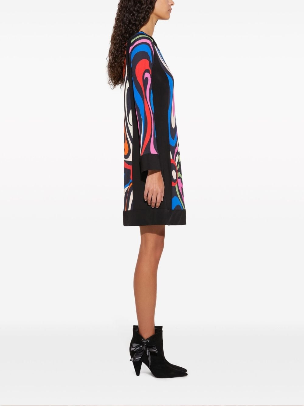 Marmo-print shift minidress - 3