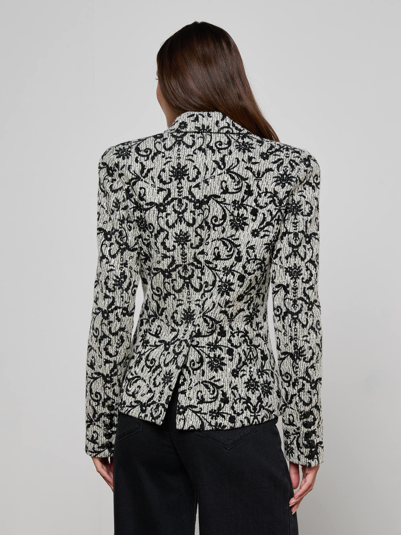 Bethany Flocked Tweed Blazer 5
