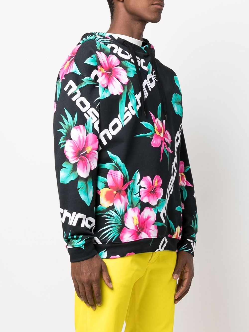 floral-print pullover hoodie - 3