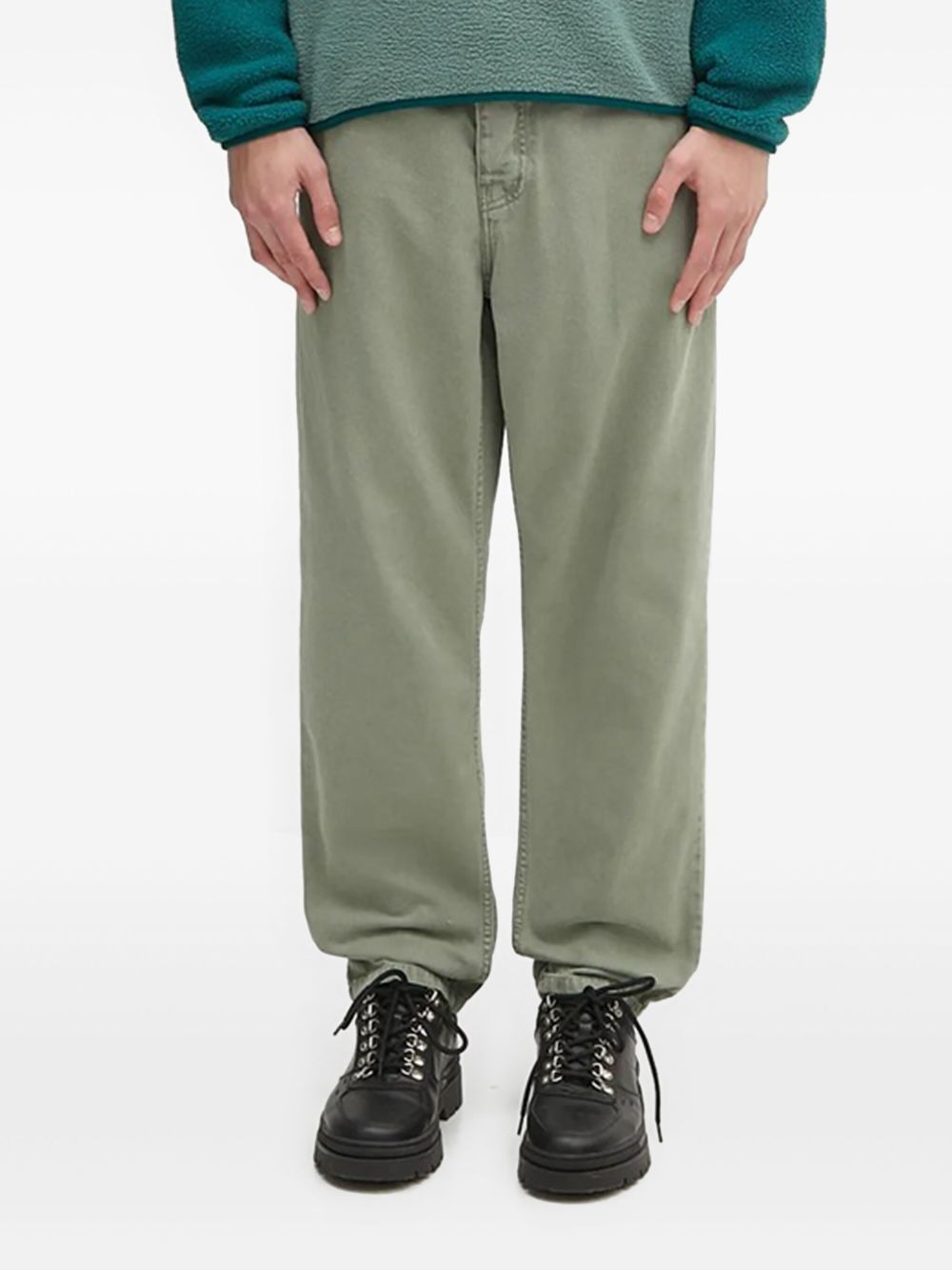 logo-patch straight-leg jeans - 1