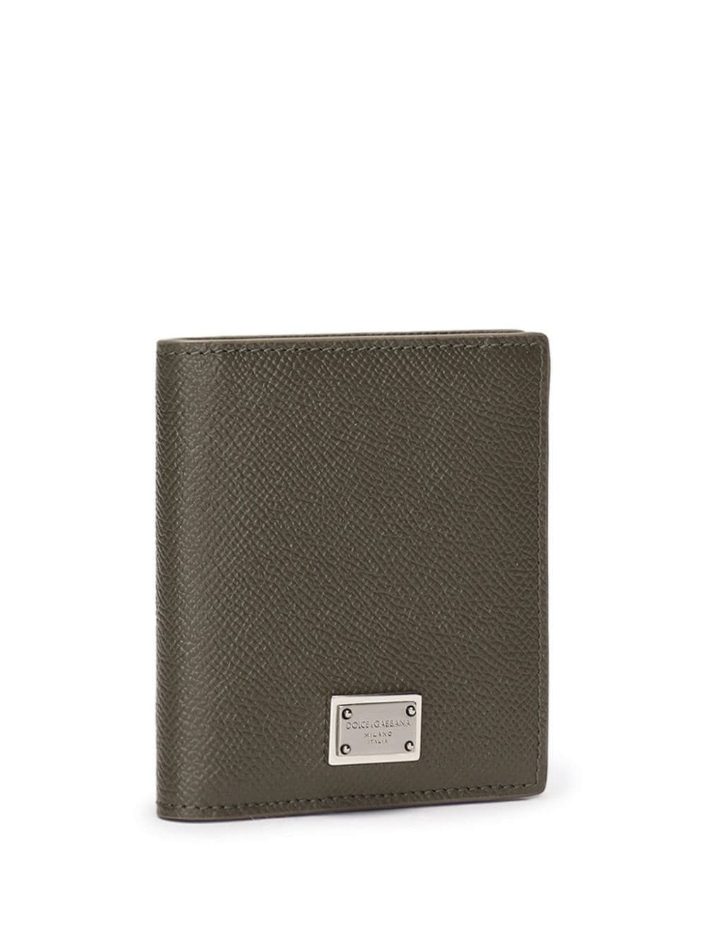 logo-plaque leather cardholder - 3