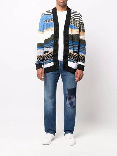 Missoni abstract-knit button-up cardigan outlook