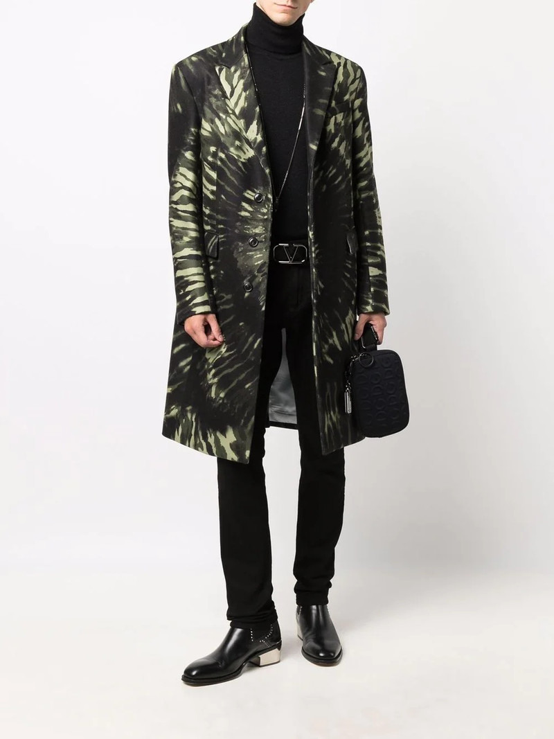 PHILIPP PLEIN single-breasted tie-dye coat outlook