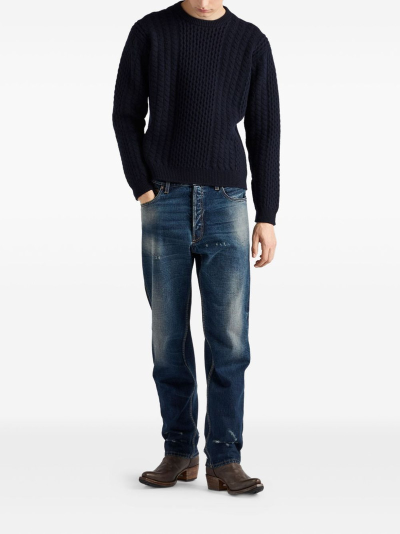 Prada wool crew-neck sweater outlook