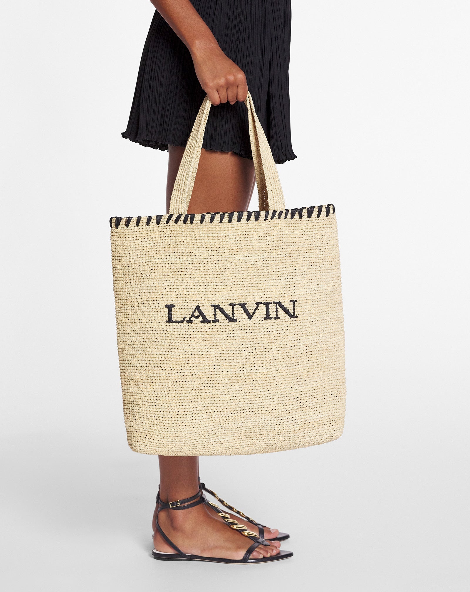 LANVIN RAFFIA TOTE BAG - 2