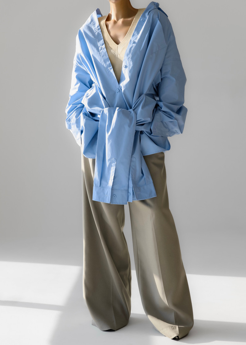 Birkholm Double Sleeve Tie Shirt - Blue 4