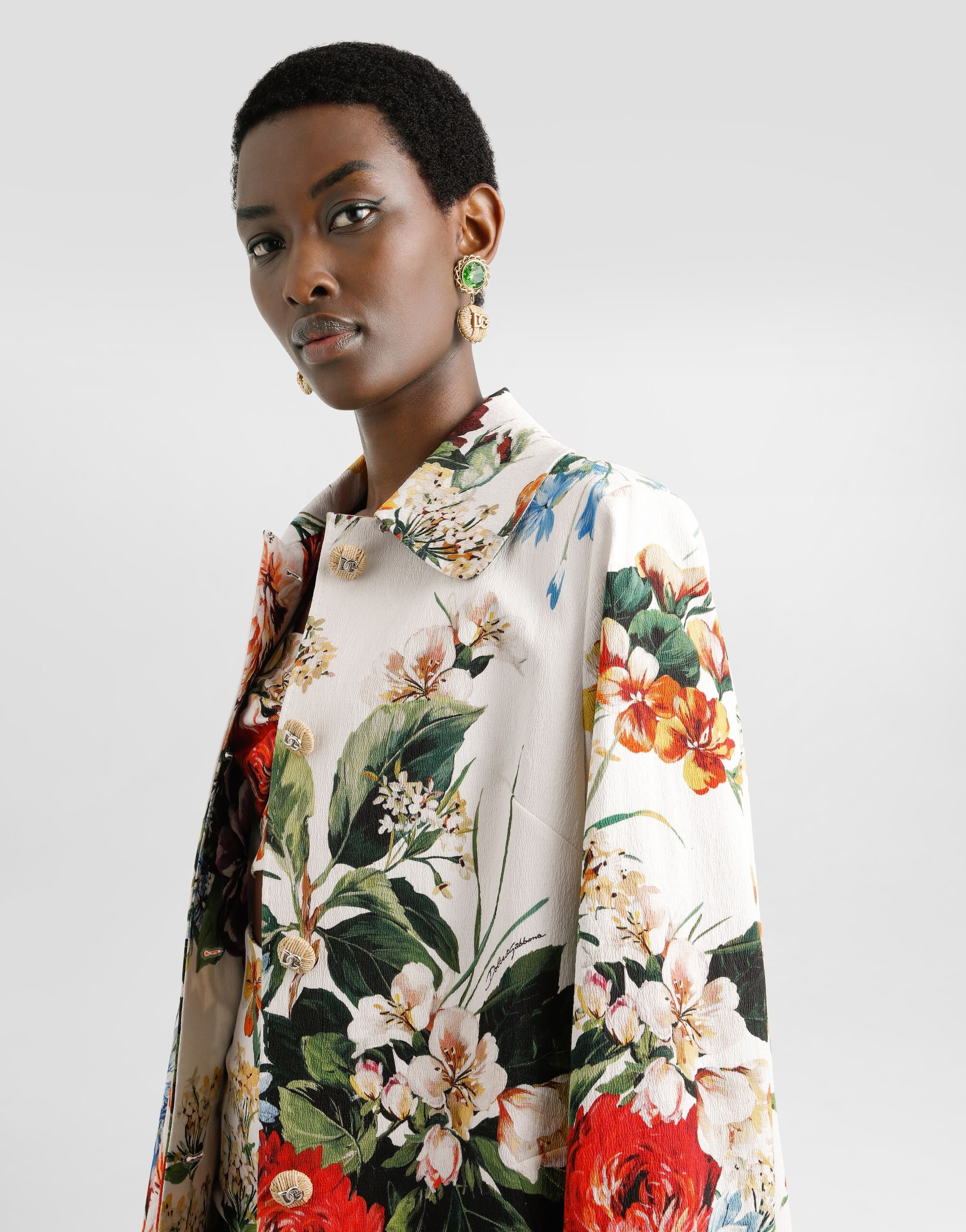 Bouquet flower print coat - 4