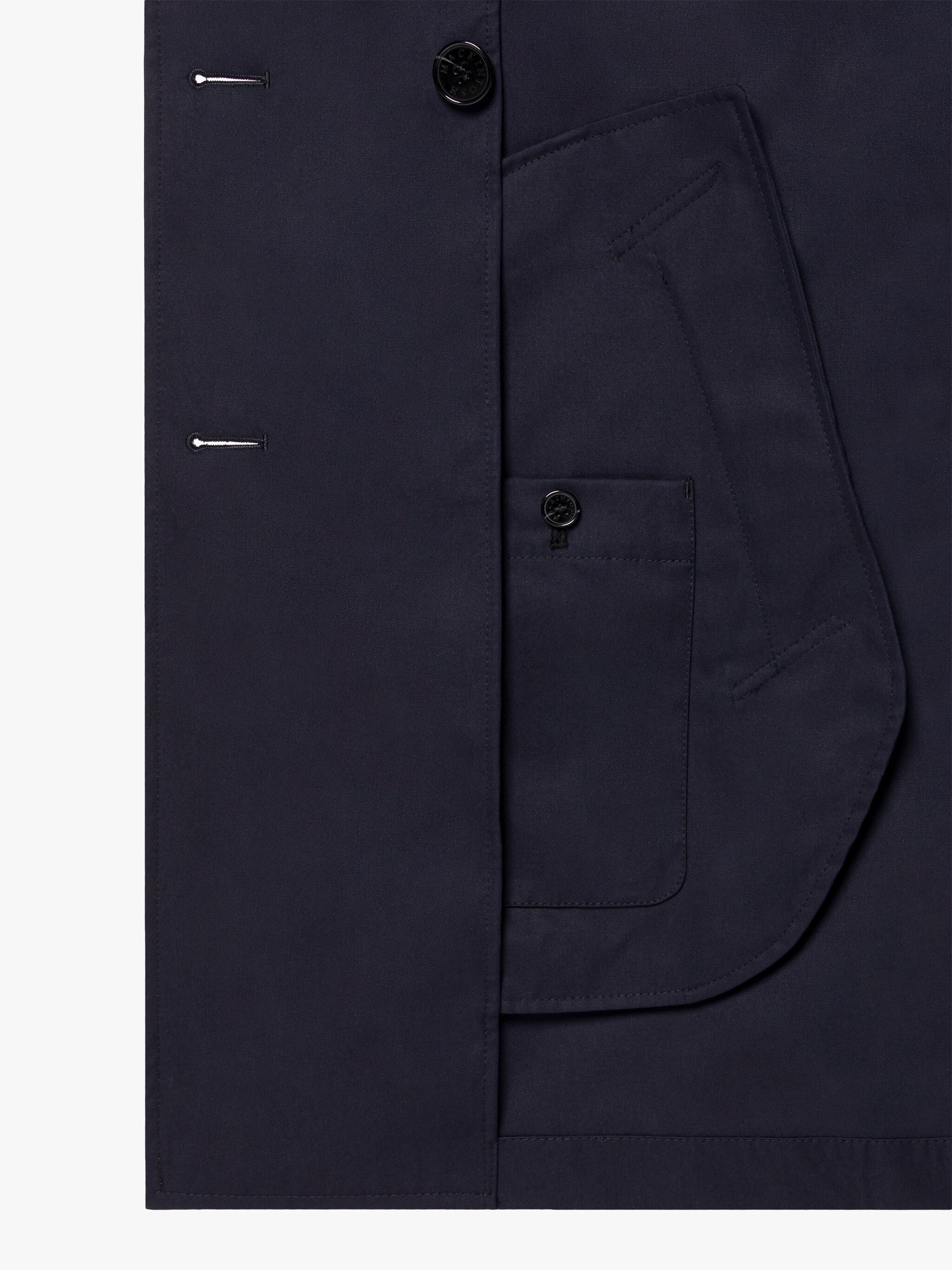 MUIE NAVY COTTON SHORT TRENCH COAT | LM-1012 - 6
