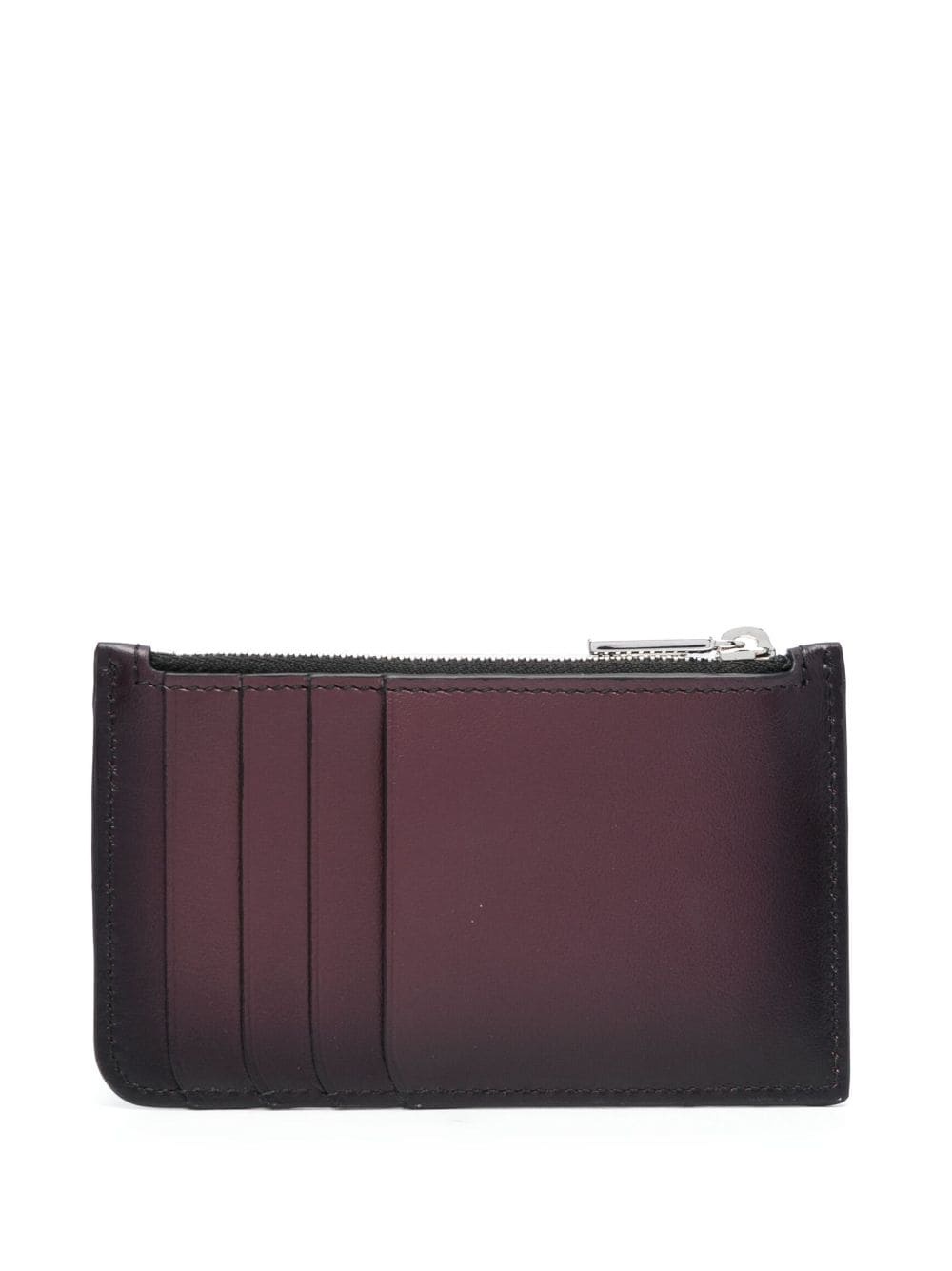 logo-plaque leather card holder - 2