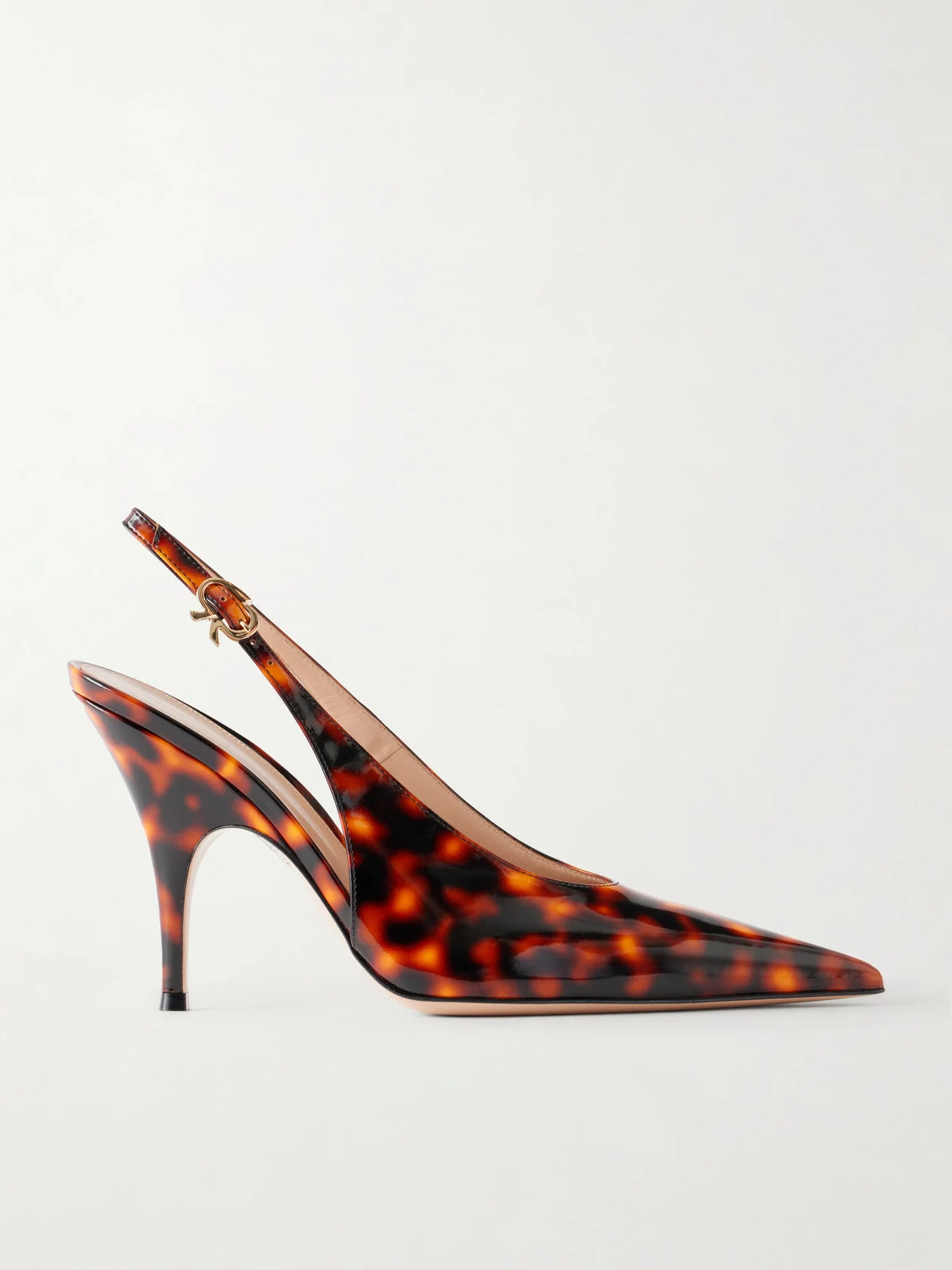 Sofia Sling 95 Animal-printed Patent Leather Pumps - 1