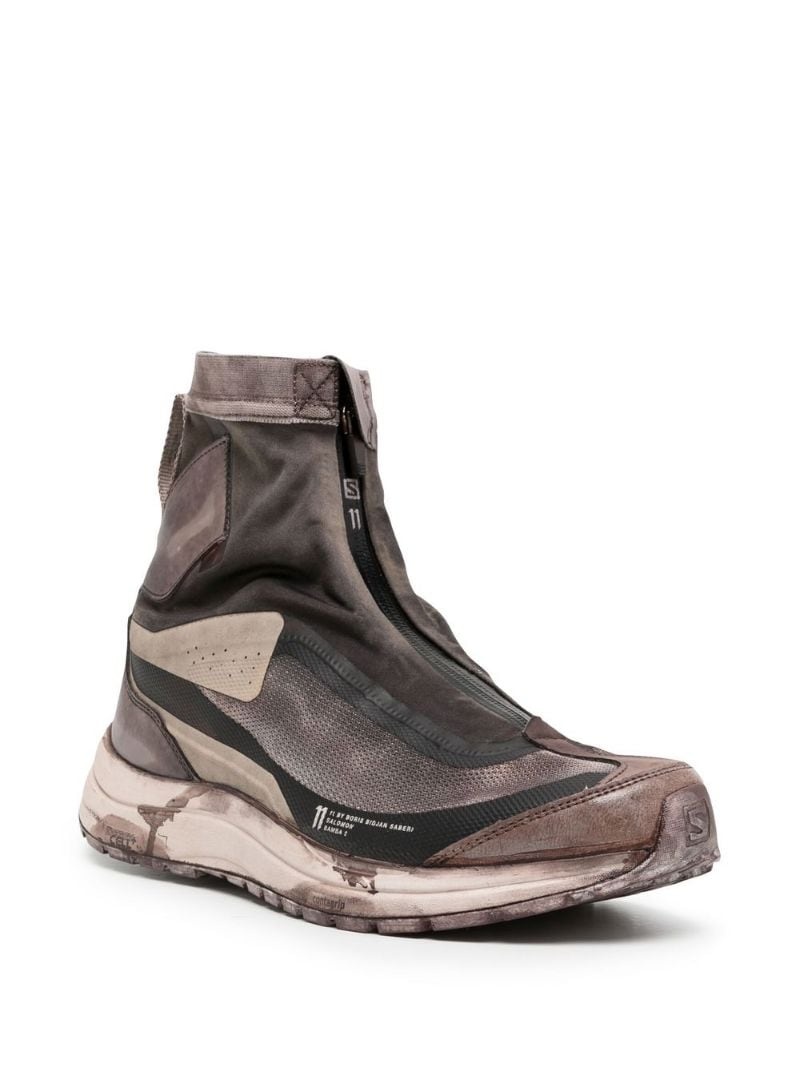 distressed-effect panelled ankle boots - 2