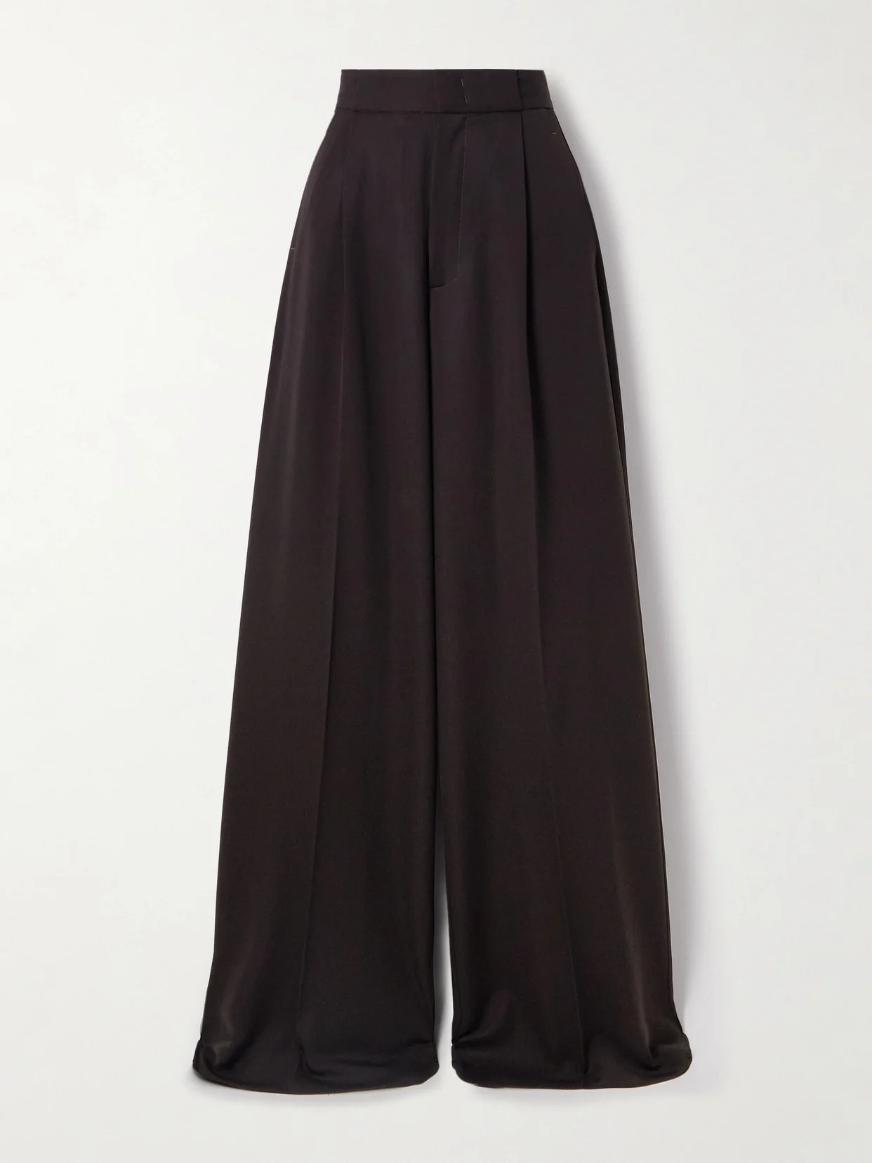 Bogart Pleated Wool Wide-leg Pants - 1