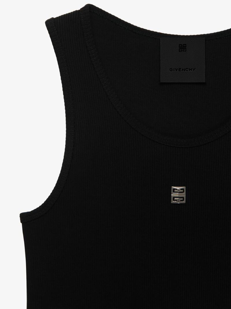 Givenchy SLIM FIT TANK TOP IN COTTON WITH 4G DETAIL outlook