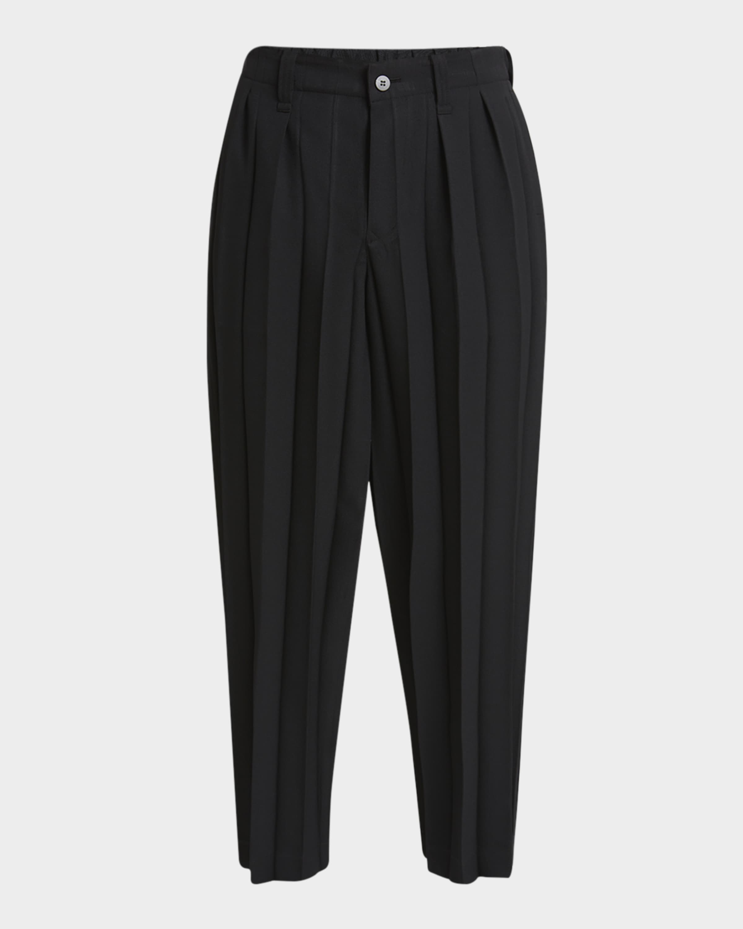 Men's Accordion Pleat Trousers - 2