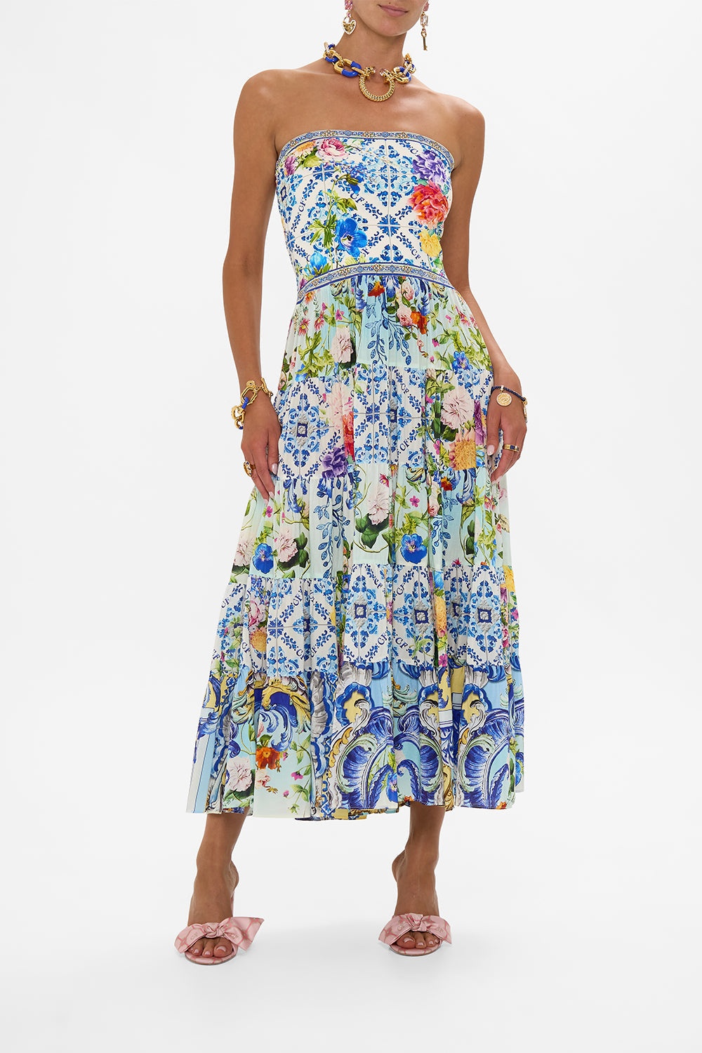 JERSEY SPLICED TIERED SKIRT - 8
