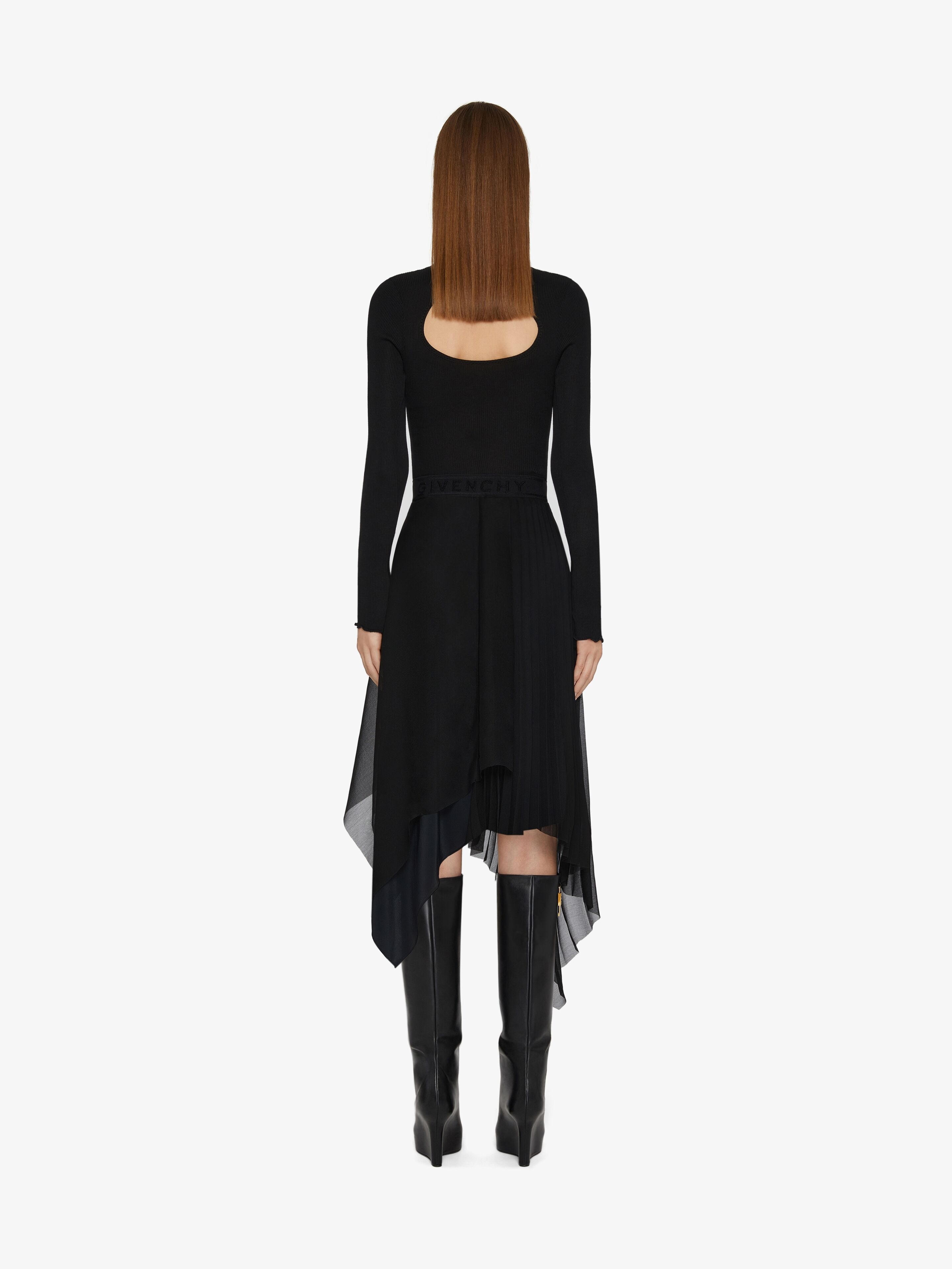 ASYMMETRICAL PLEATED SKIRT - 4
