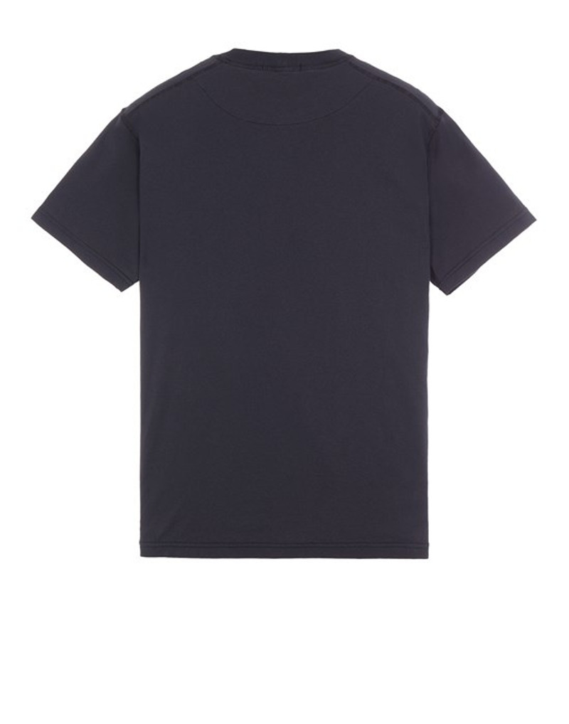 Stone Island 23757 GARMENT-DYED COTTON JERSEY 'FISSATO' TREATMENT BLACK outlook
