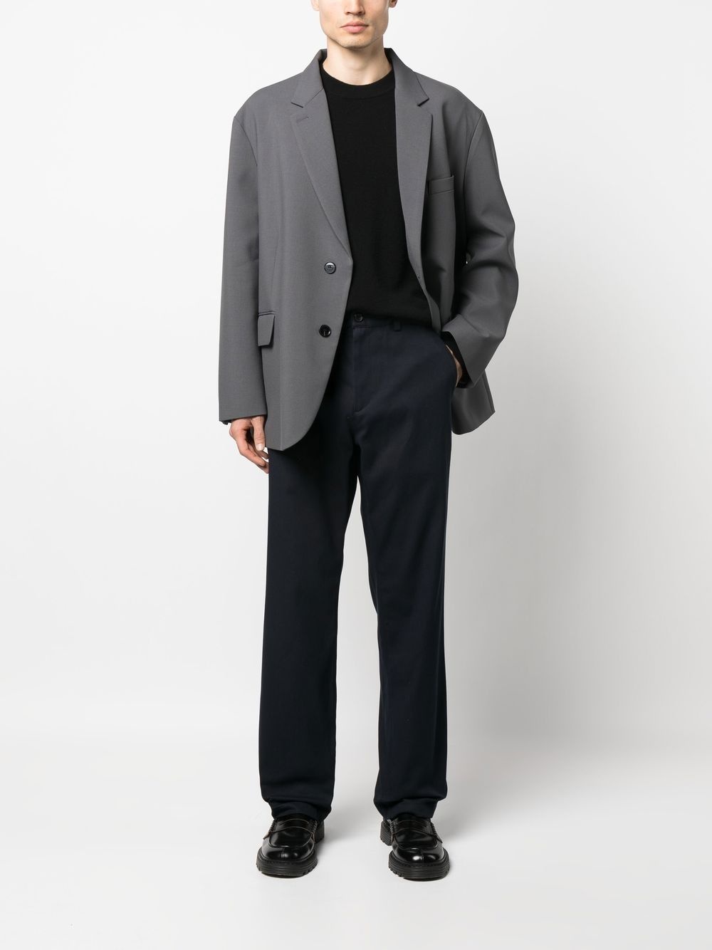 mid-rise straight-leg trousers - 2