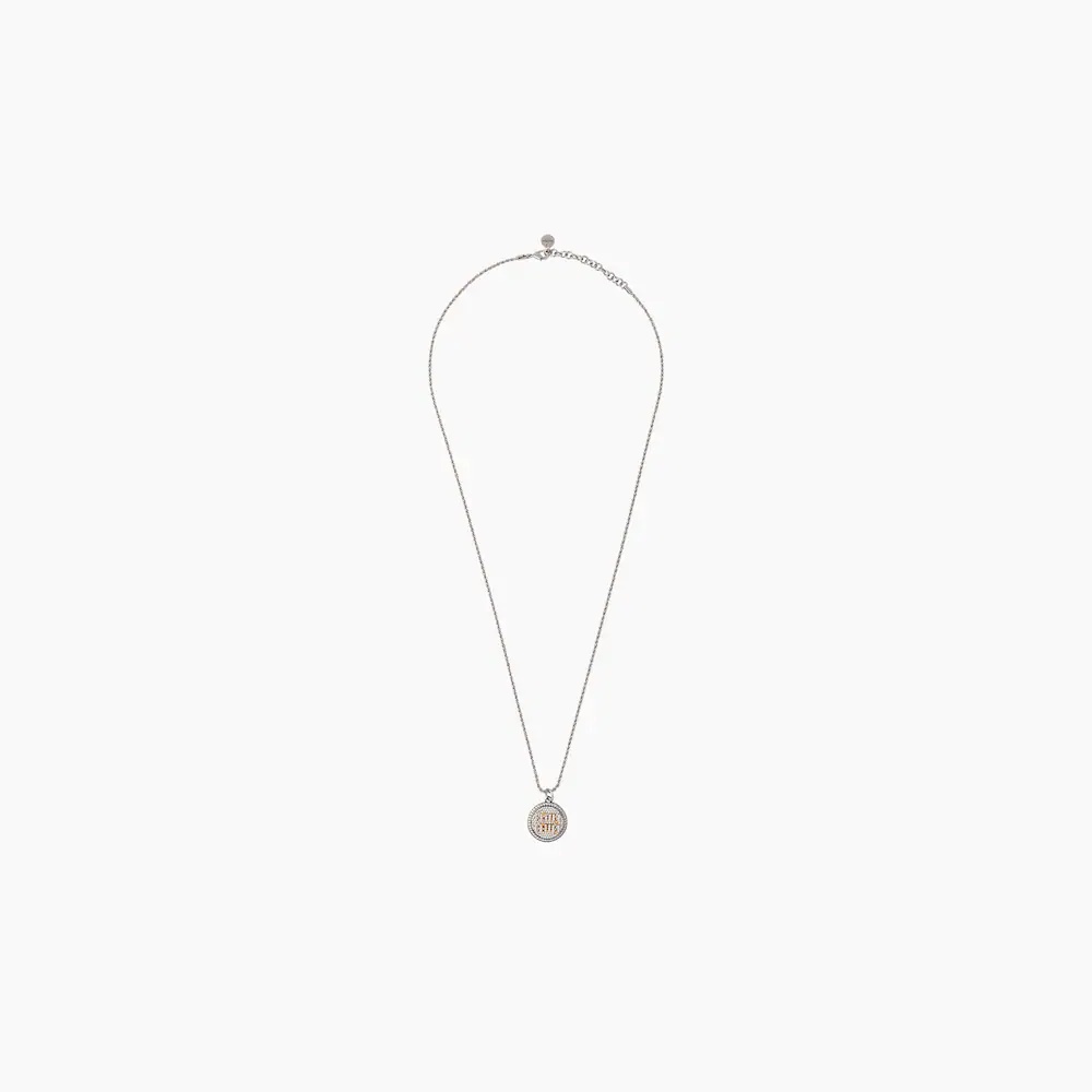 Miu Pavé metal pendant necklace - 1