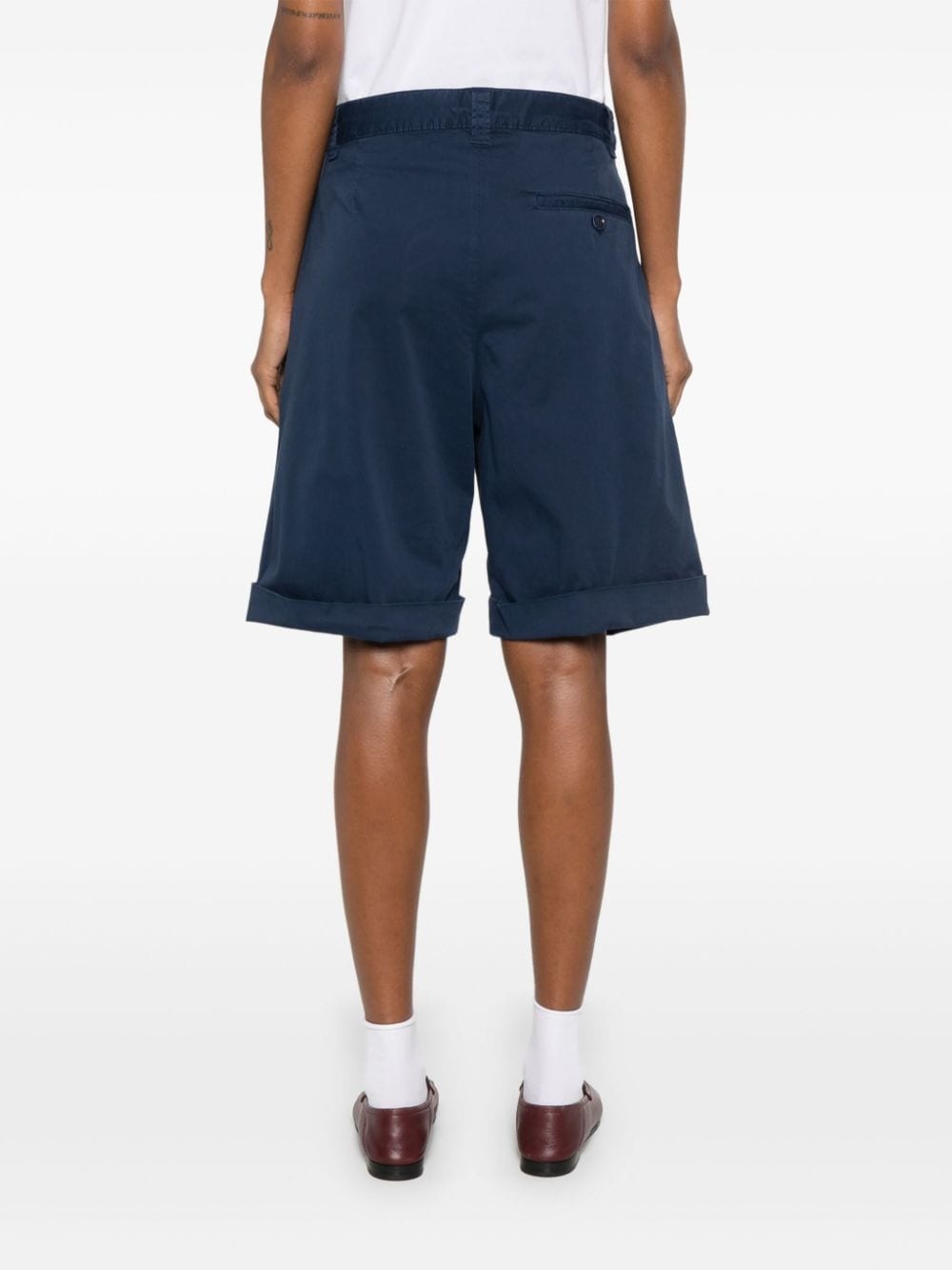 turn-up cotton shorts - 4