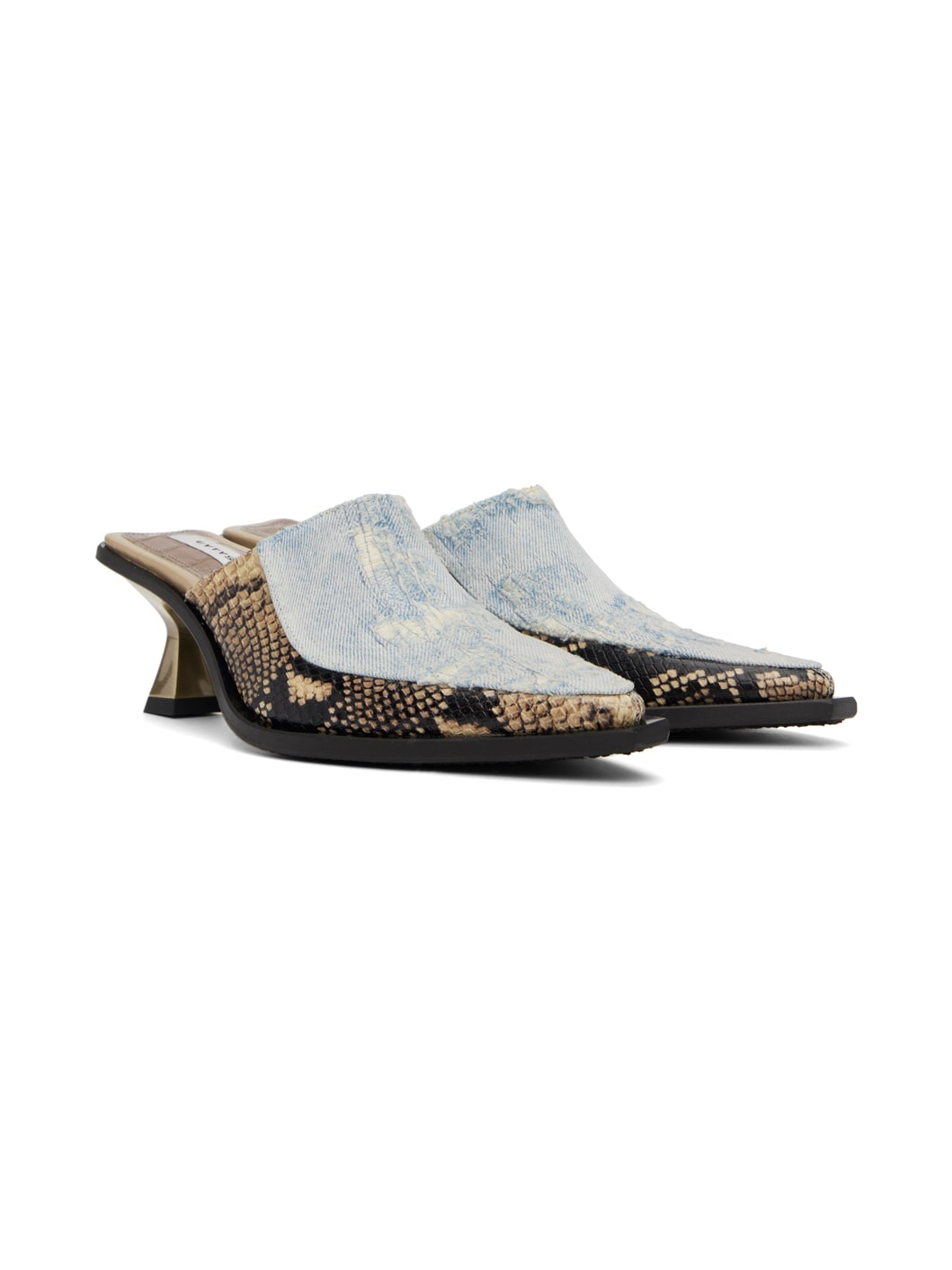 Blue & Brown Nico Heels - 4