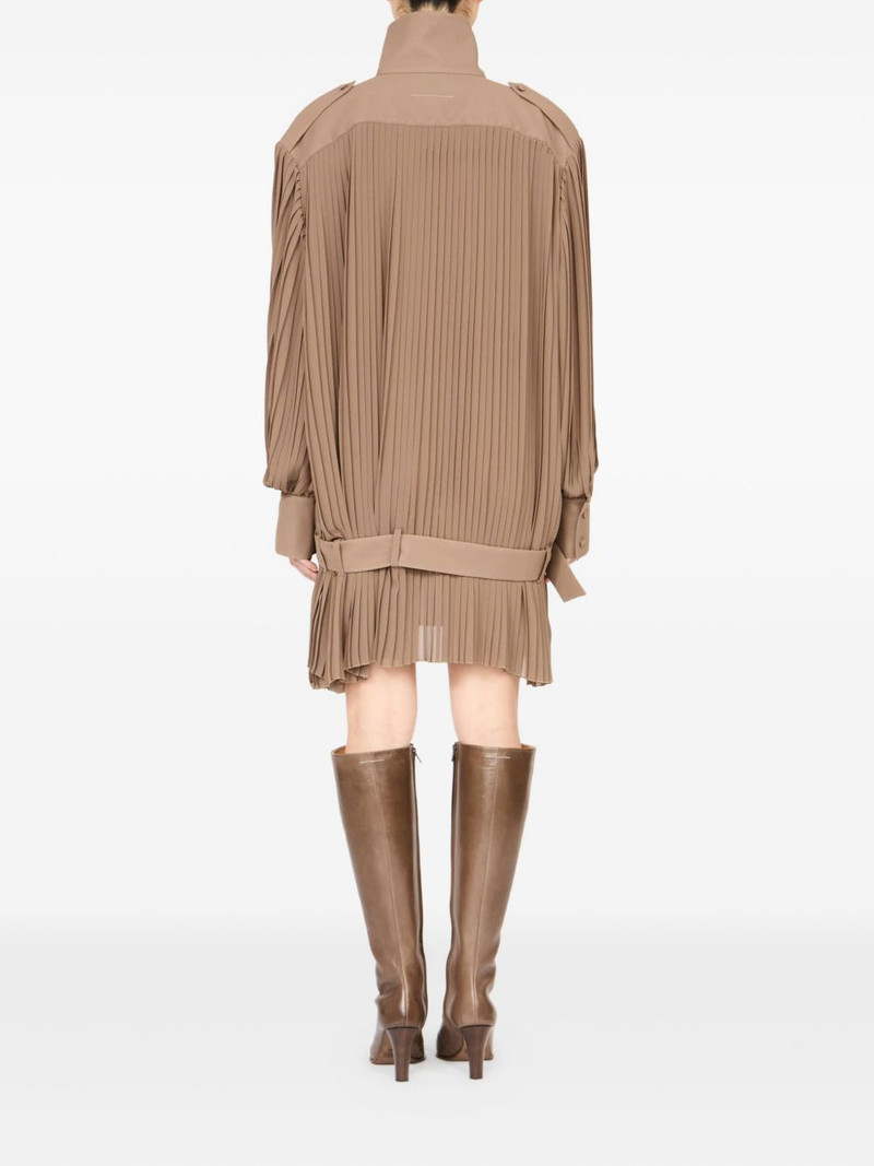 pleated high-neck dress 4