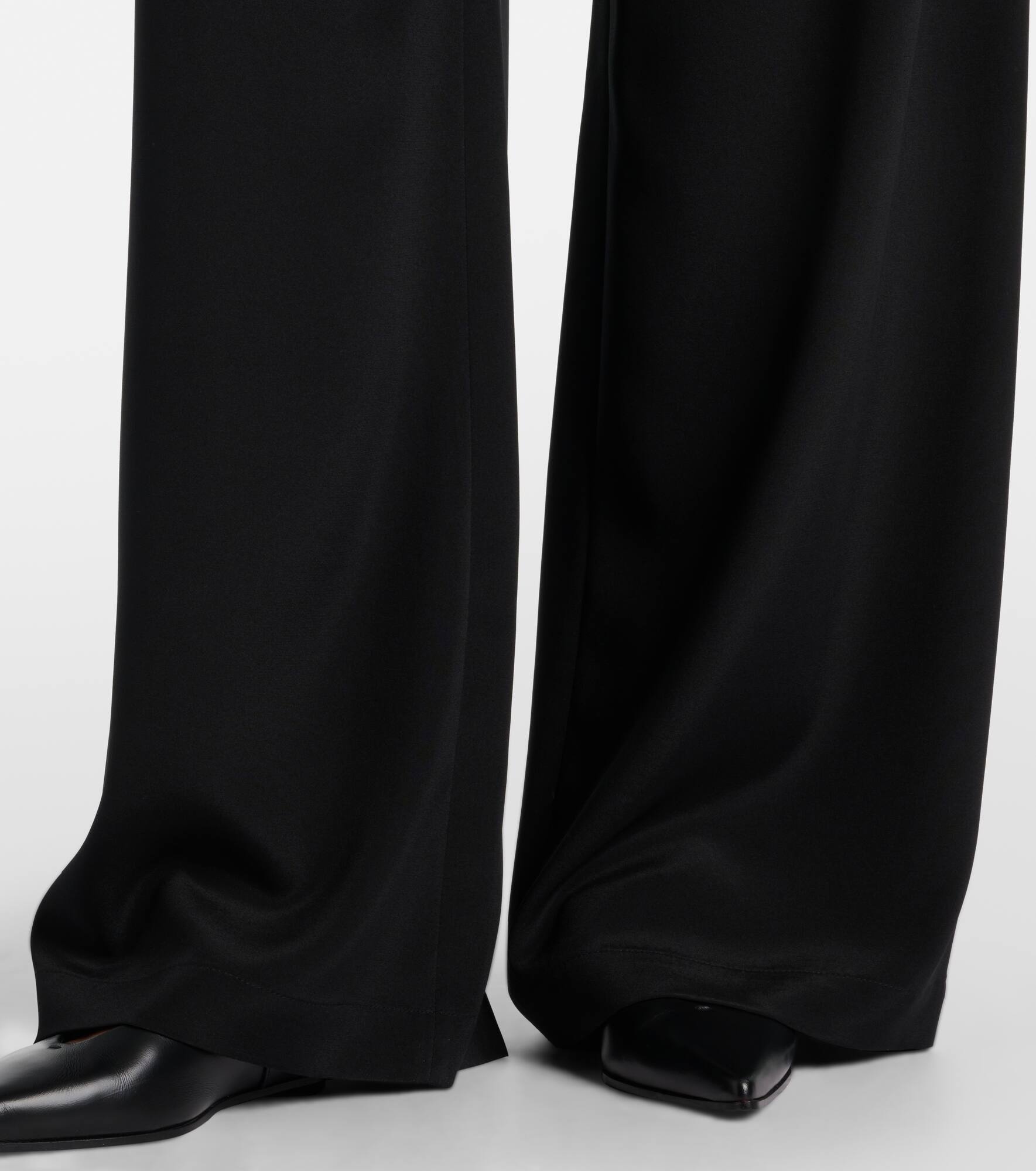 Bonn crêpe de chine wide-leg pants - 5