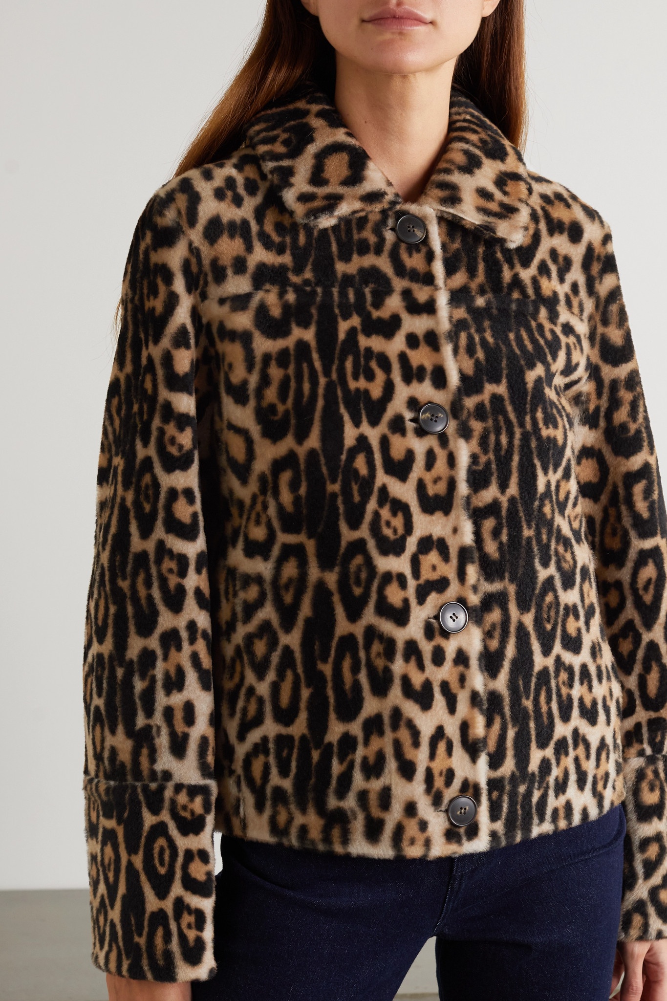 Reversible leopard-print shearling jacket - 3