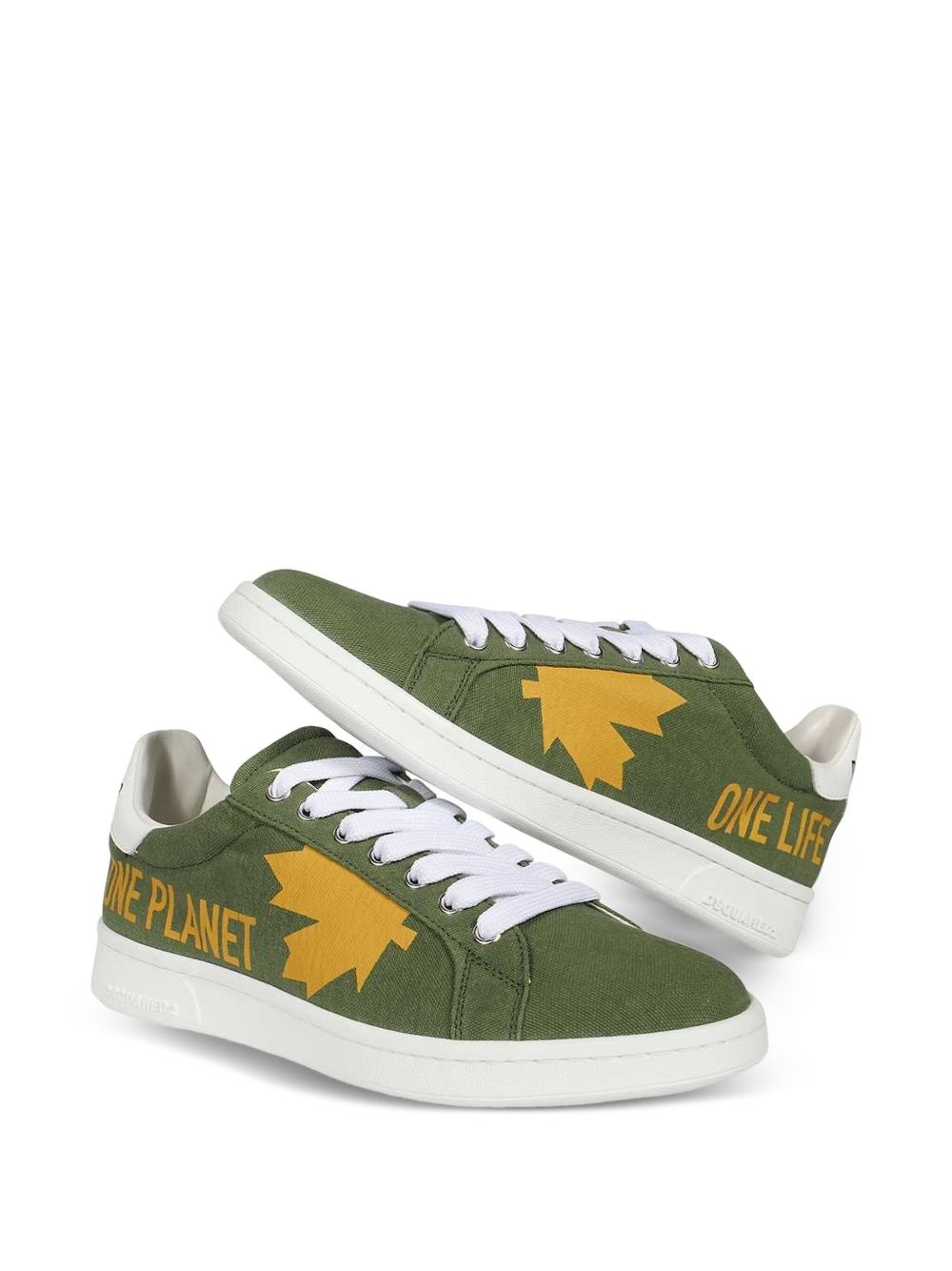 Boxer leaf-graphic low-top sneakers - 2