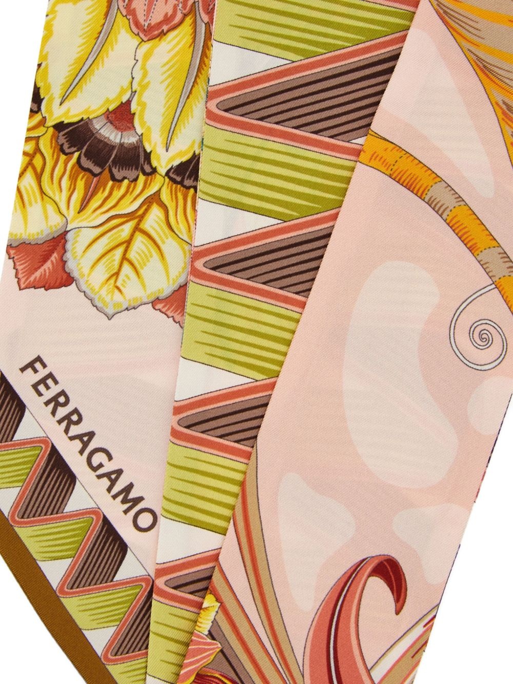graphic-print silk bandeau - 2