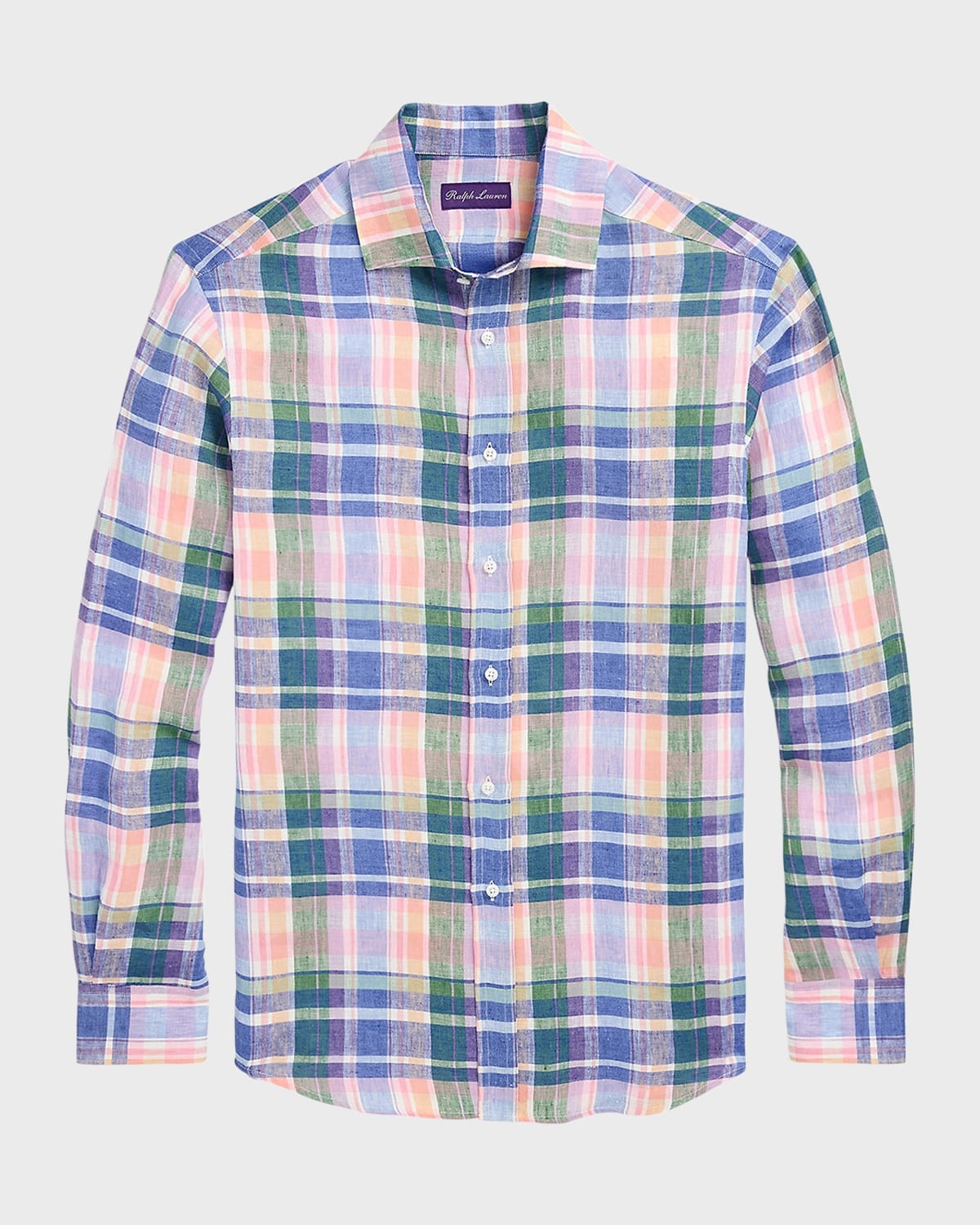 Men's Serengeti Plaid Linen Button-Down Shirt - 1