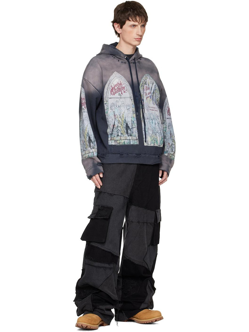 WHO DECIDES WAR Blue Motley Hoodie outlook