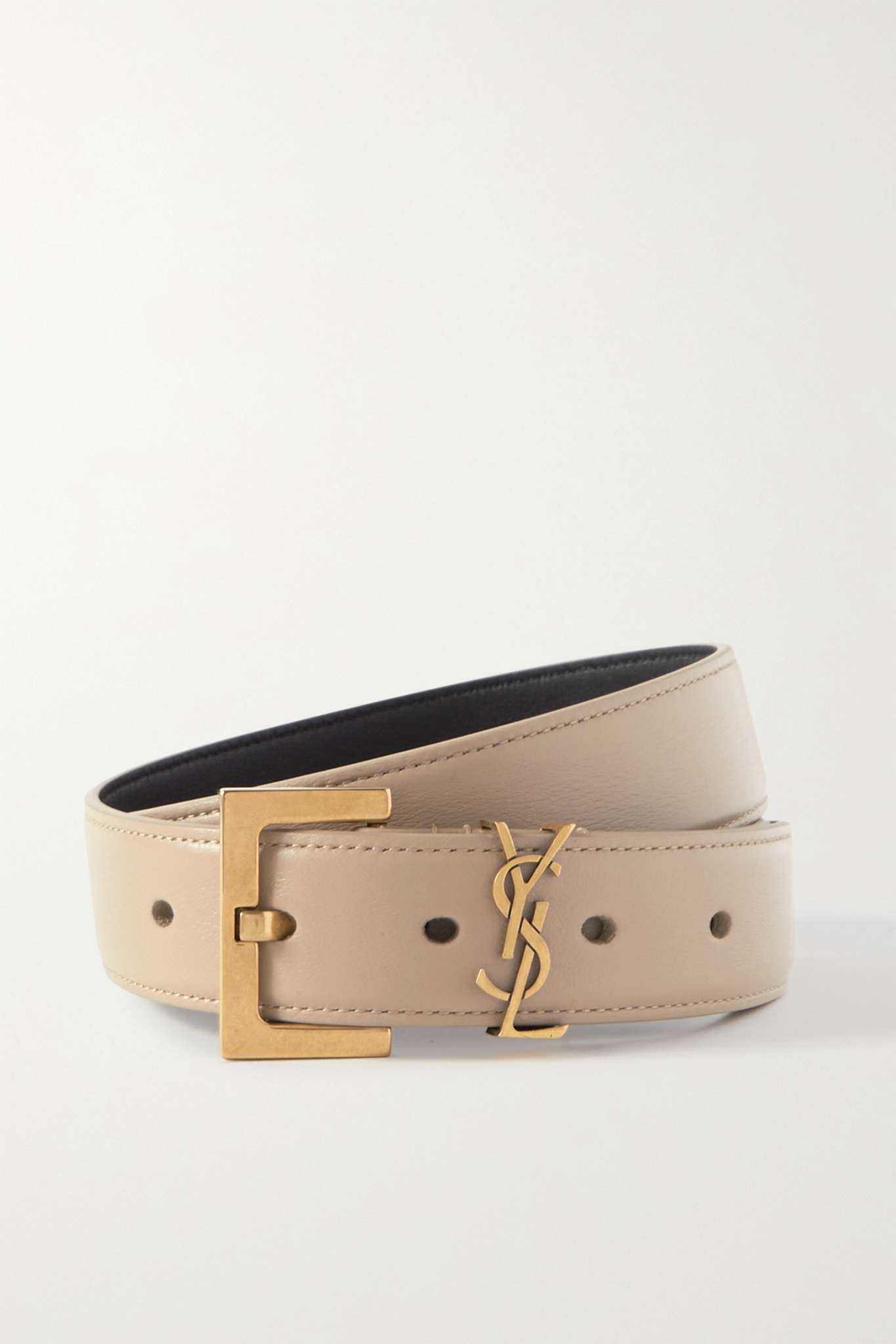 Monogramme leather belt - 1