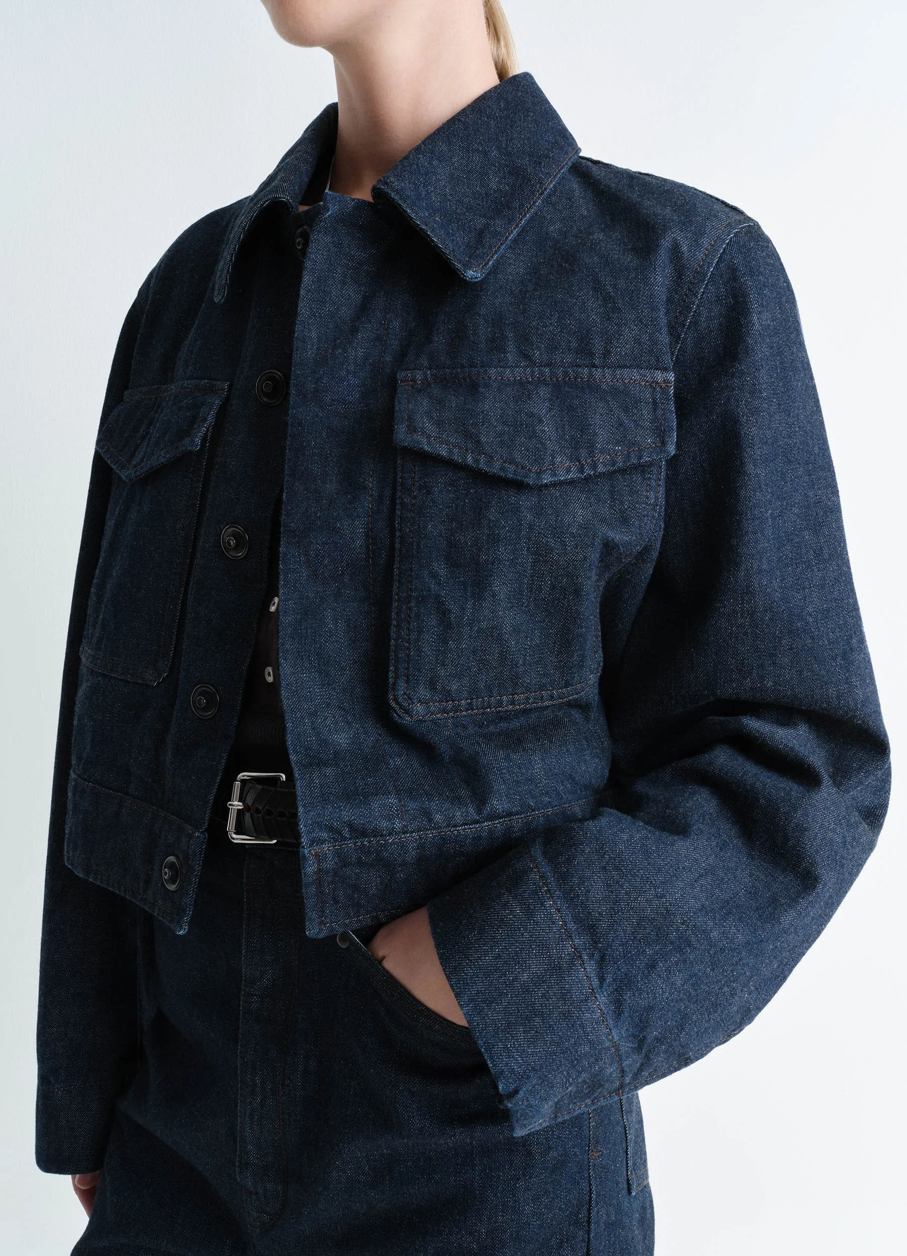 TWO POCKET CROPPED JACKET - 3