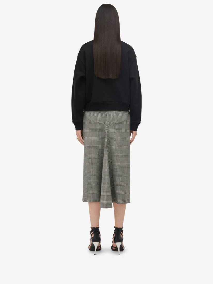 Women's Slashed Sweatshirt in Black - 5