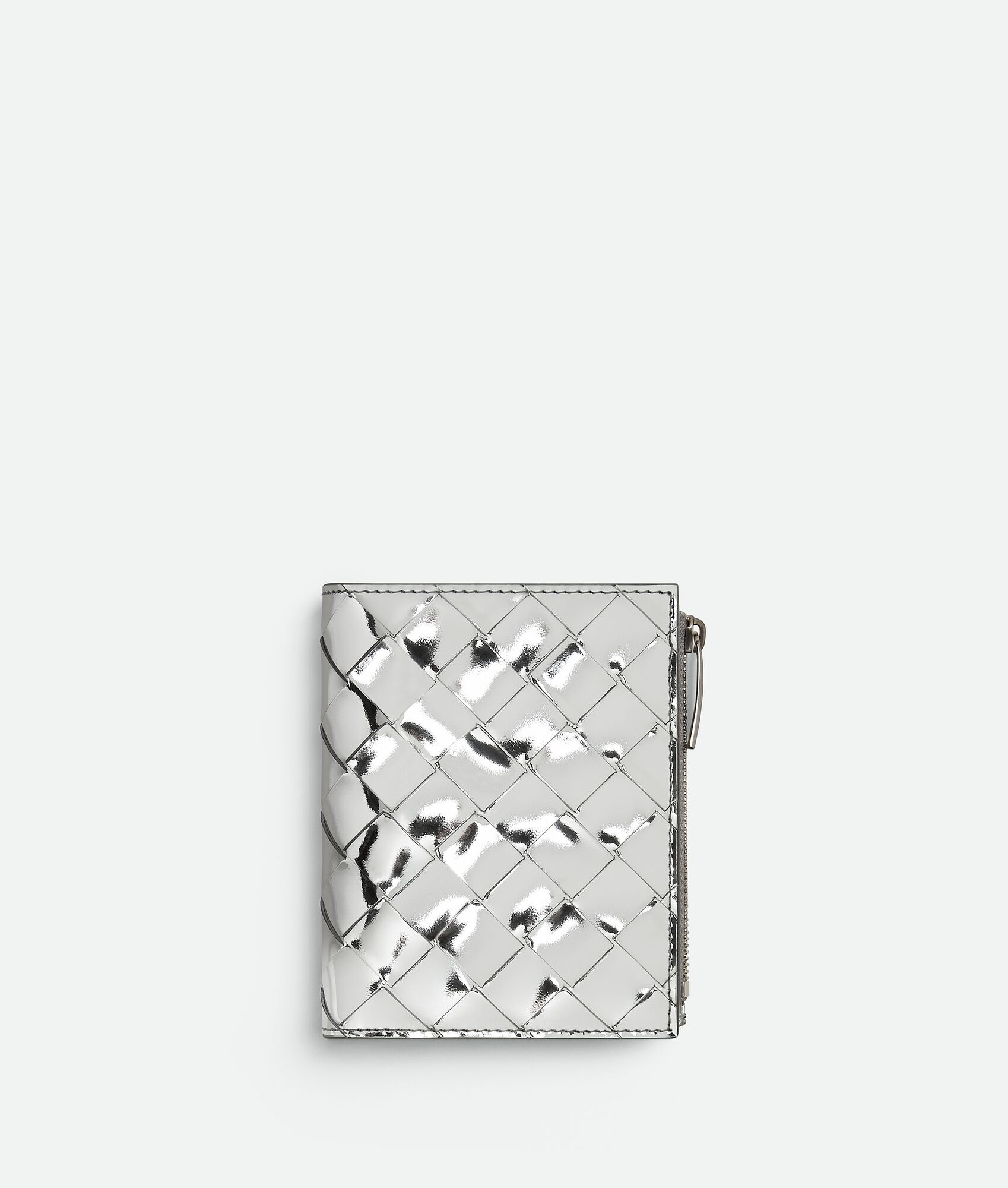 Small Intrecciato Bi-Fold Zip Wallet - 1