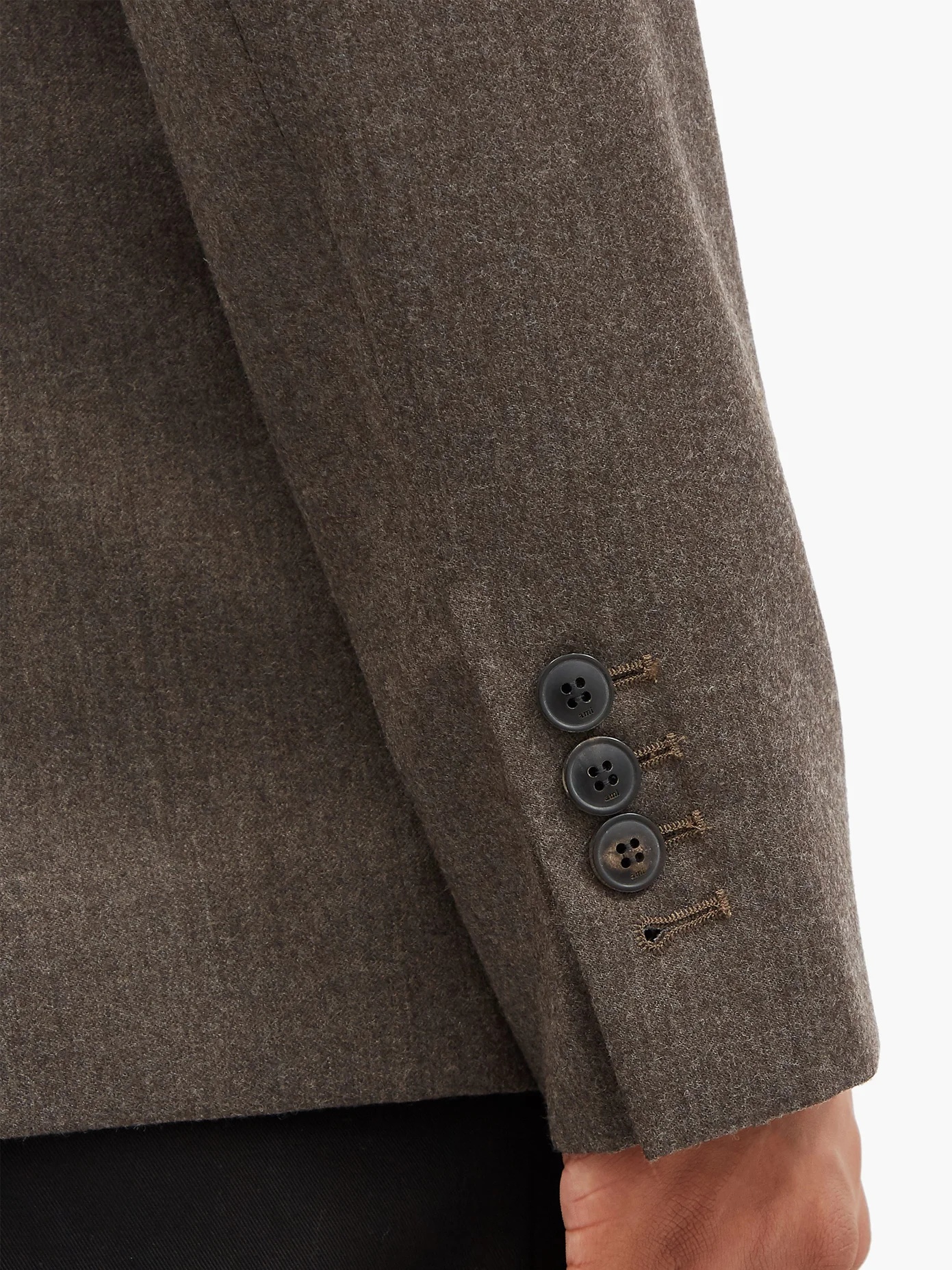 Single-breasted wool-fresco suit jacket - 3