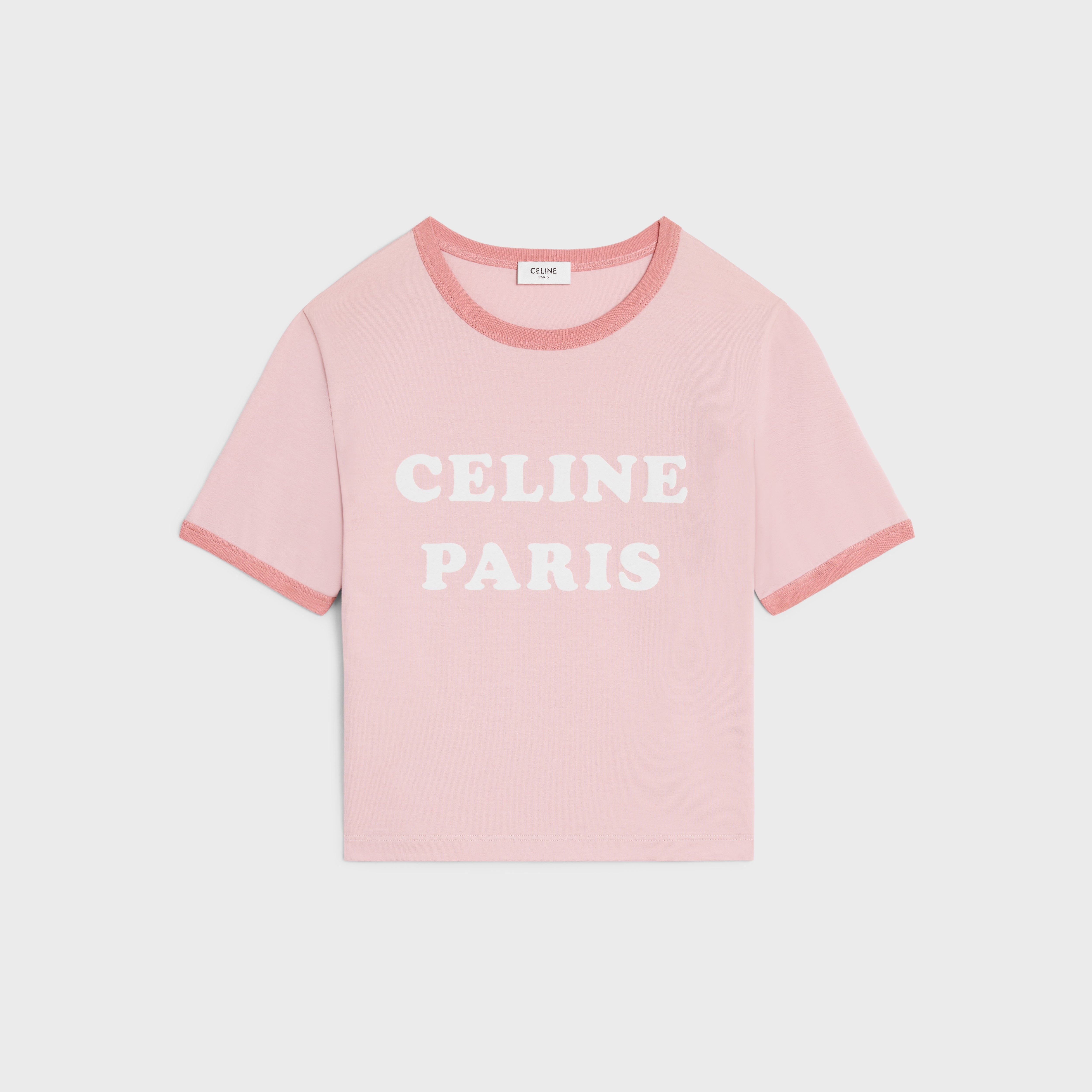 CELINE | CELINE PARIS 70’S T-SHIRT IN COTTON JERSEY W) Celine Paris 70's T-Shirt in Cotton Jersey Navy Off White