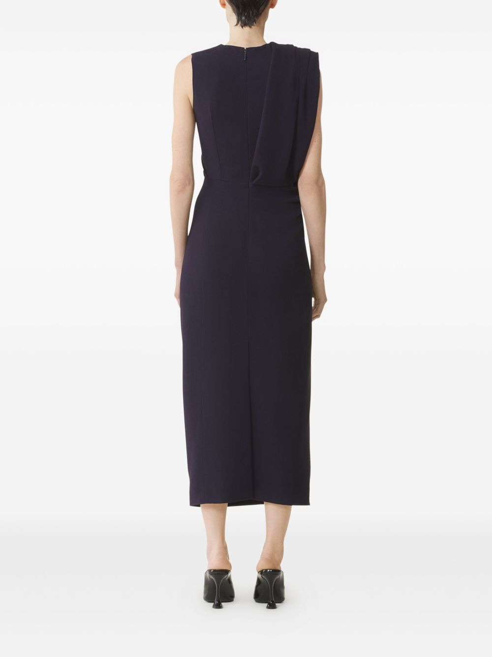 draped midi dress - 4