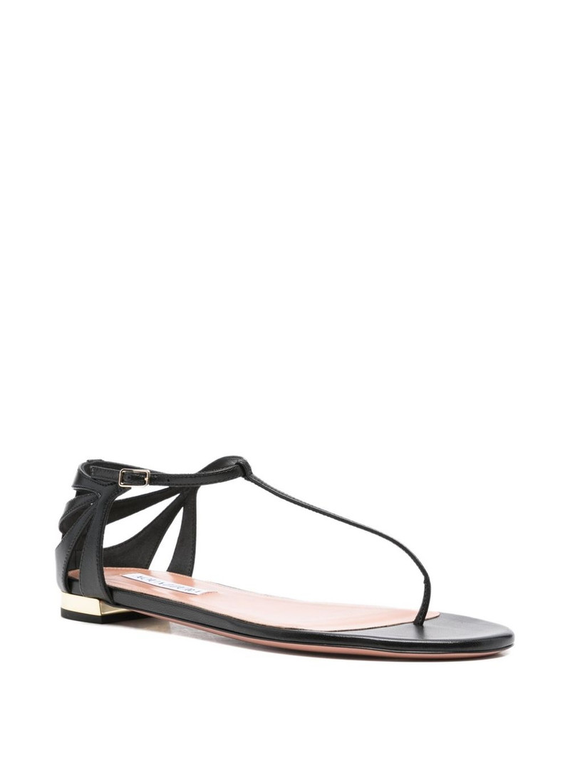AQUAZZURA leather fan-cut sandals outlook