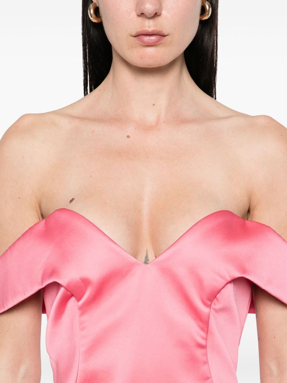 off-shoulder mini dress - 5