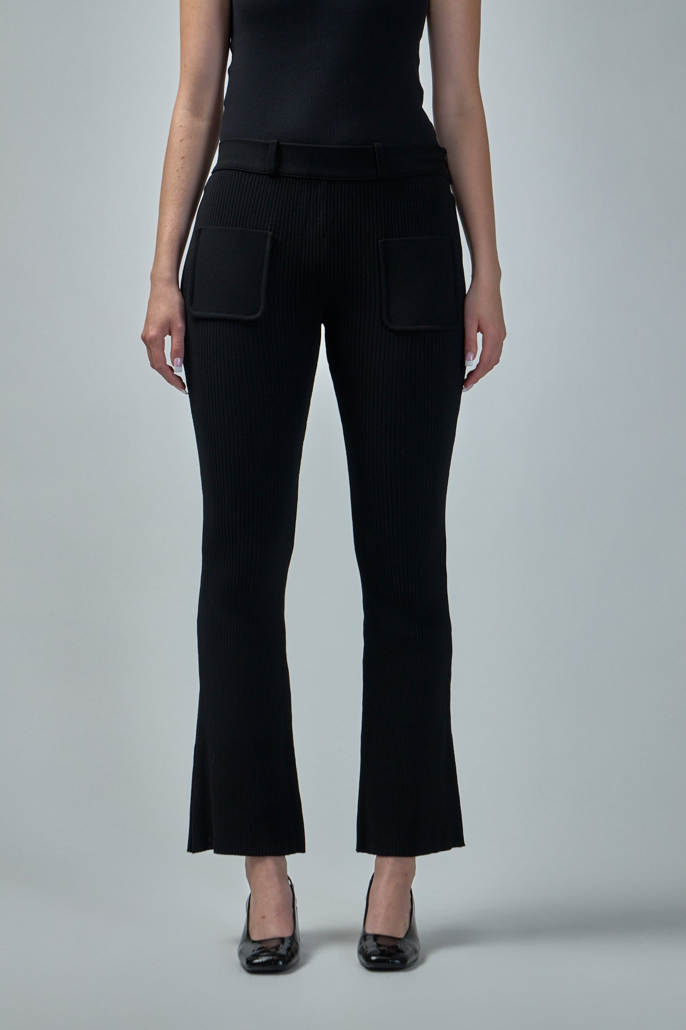 2-Pocket Rib Knit Pants - 3