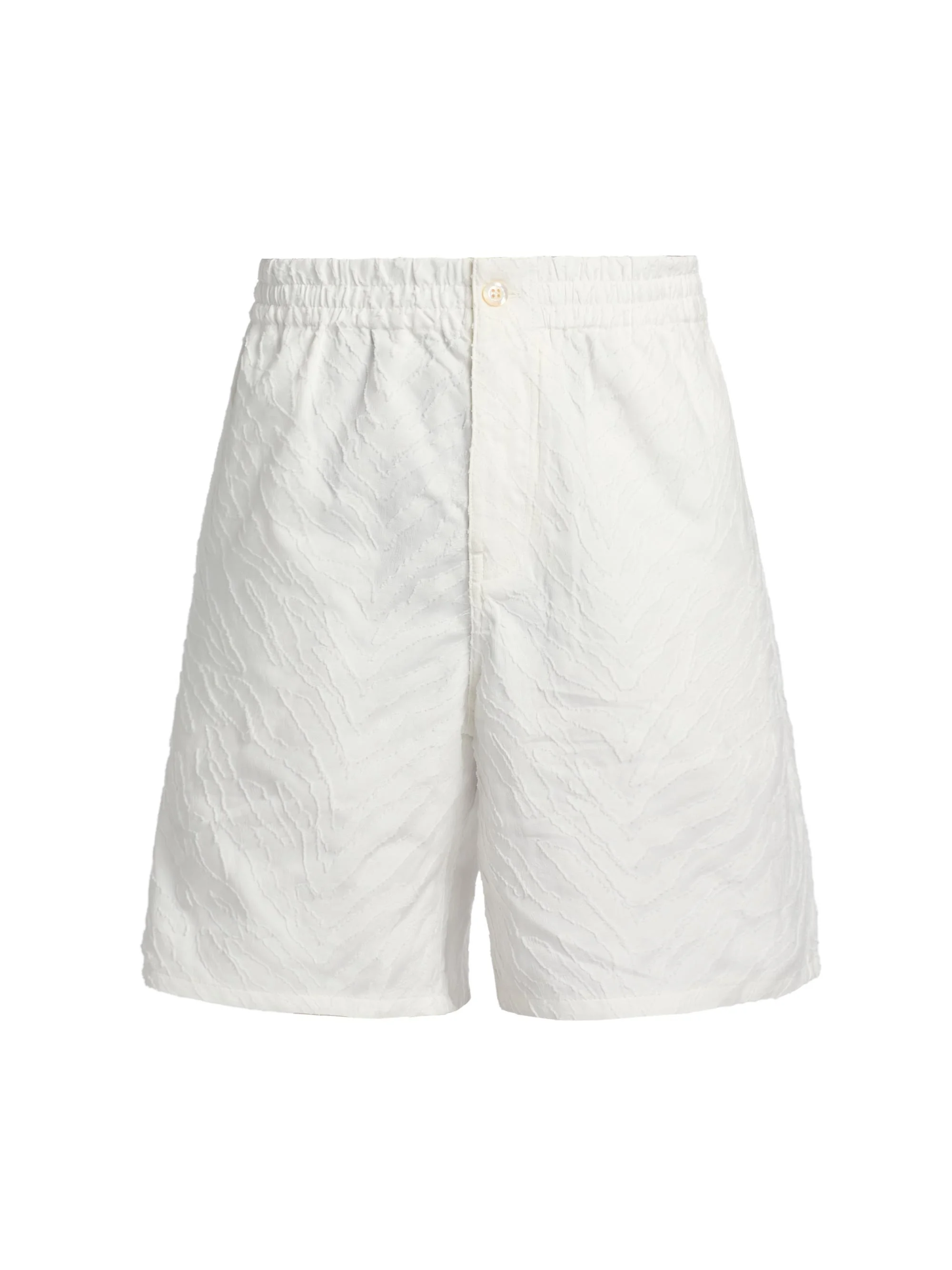 Men's Tiger Cotton Shorts - Off White - 1