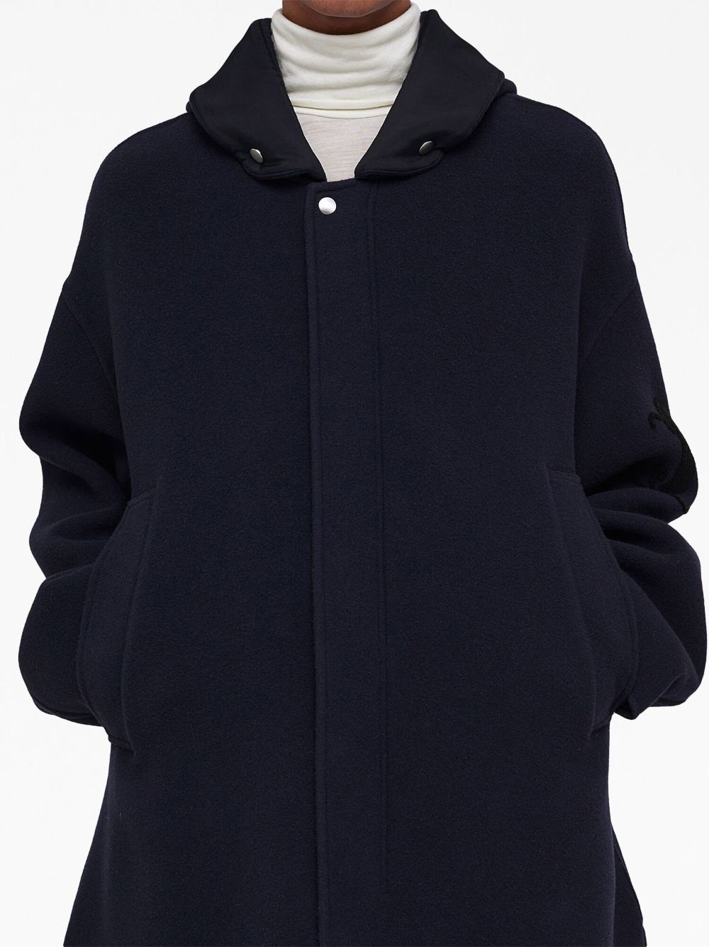 classic-hood virgin wool parka - 5