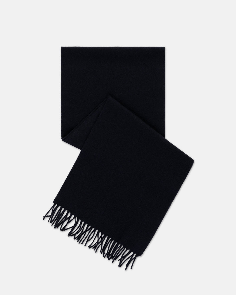MADE-IN-ENGLAND SOLID BLACK CASHMERE MUFFLER 1