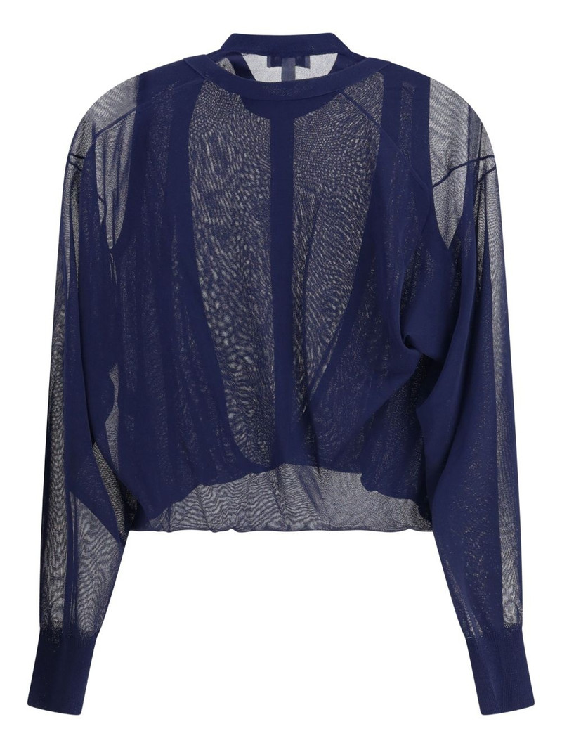 Alaïa semi-sheer blouse outlook