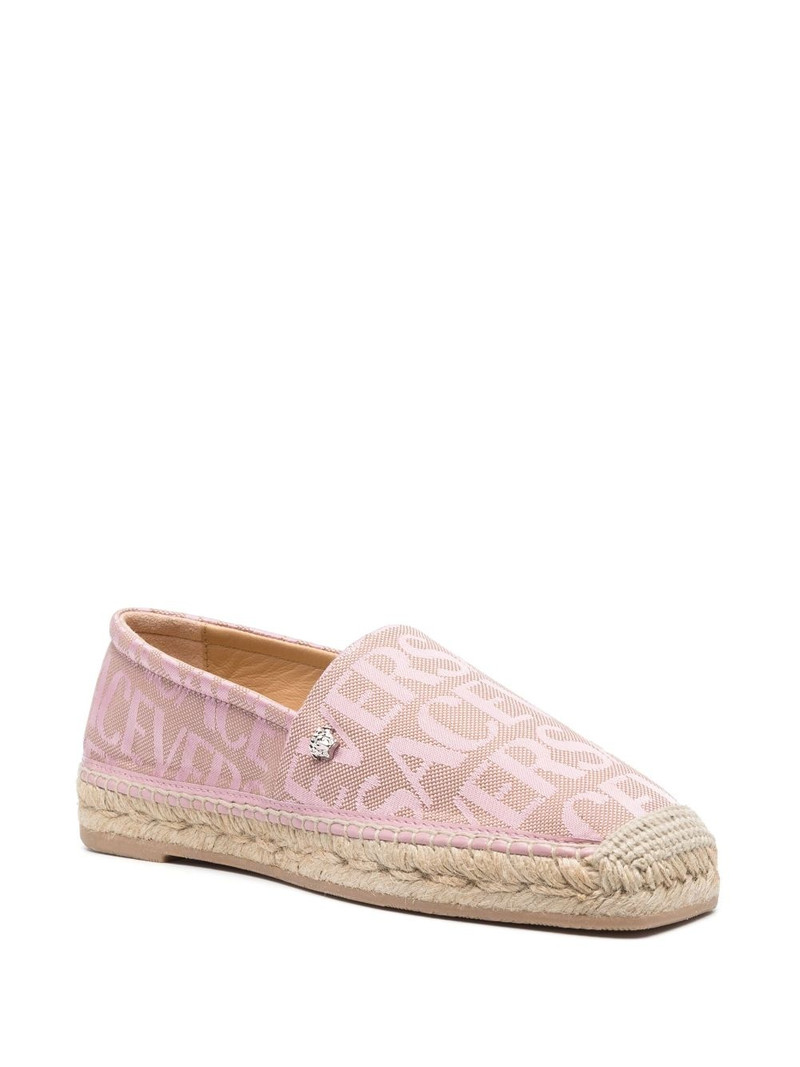 VERSACE Versace Allover leather espadrilles outlook