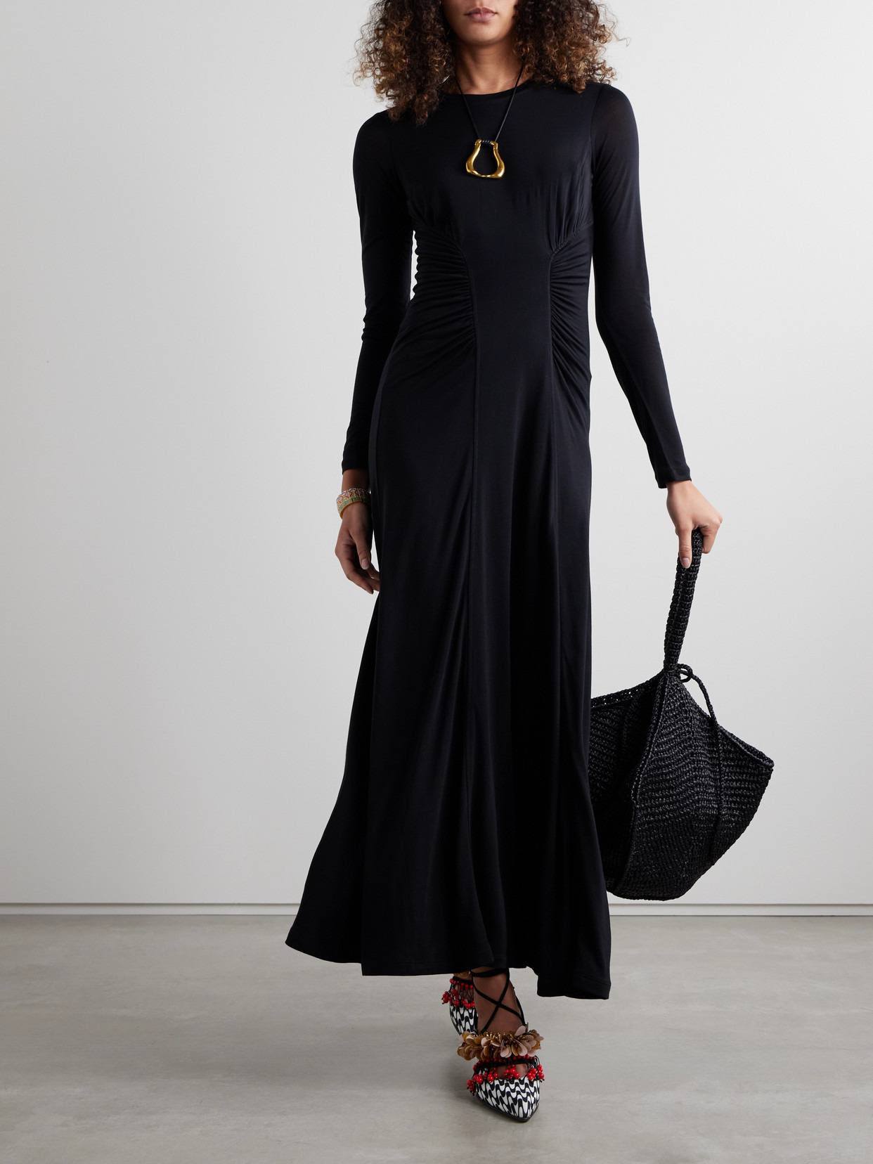 Ceryse Ruched Lyocell-jersey Maxi Dress - 2