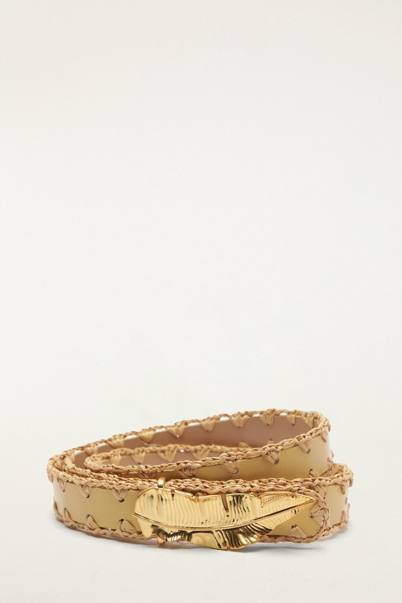 FARM RIO Beige Double Sided Strap Belt outlook