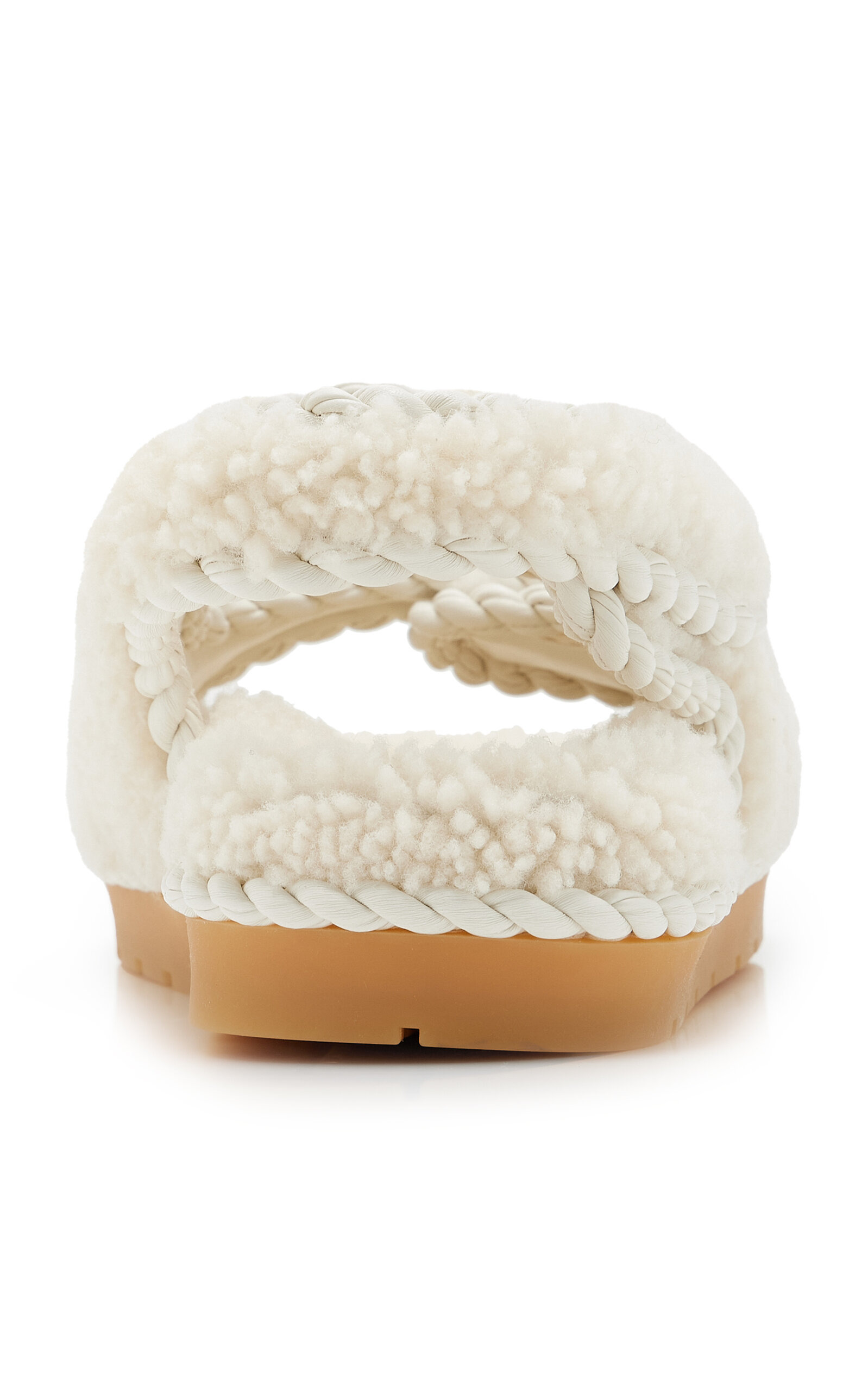 Jack Shearling Slingback Sandals white - 4